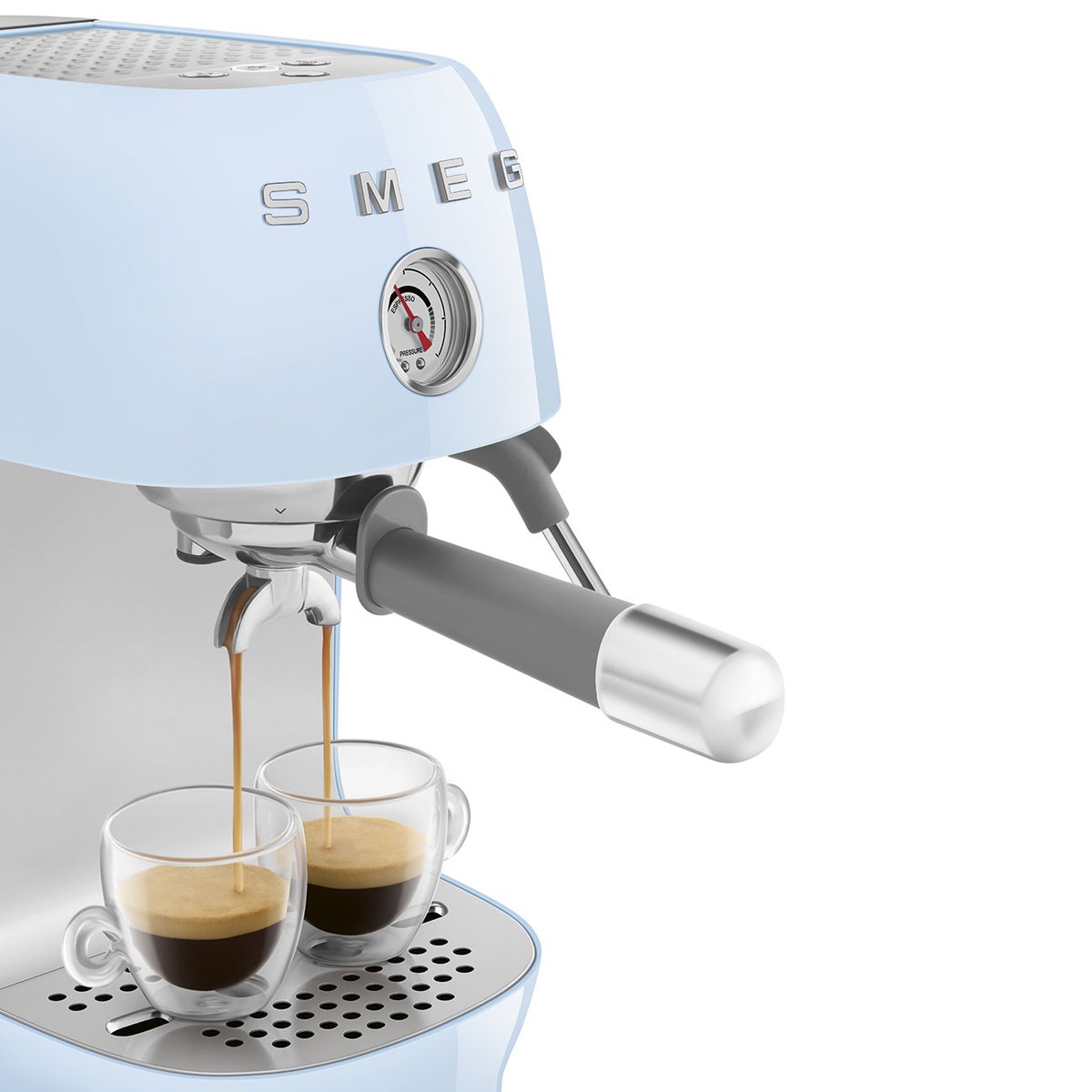 Machine à café manuelle Cold Brew ECF03 bleu azur brillant, SMEG