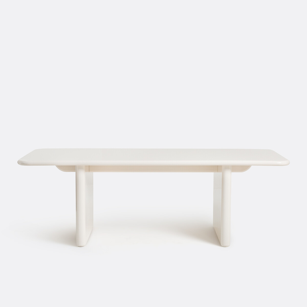 Table à manger, laquée brillante, 8 couverts, MARVELA ecru, LA REDOUTE INTERIEURS