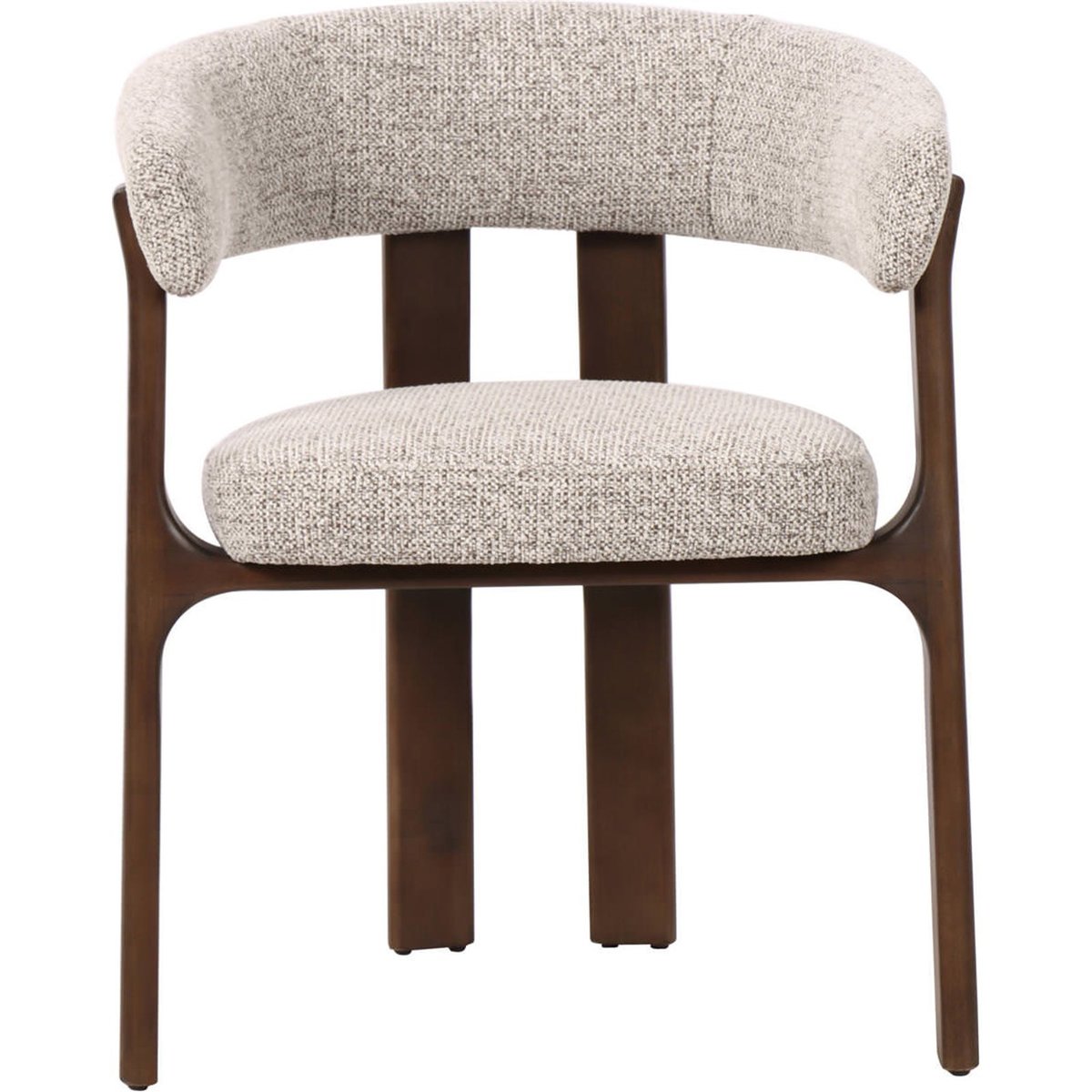 Chaise de salle à manger en tissu et hêtre moka chiné, RECOLLECTION