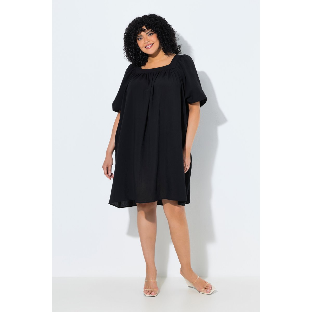 Robe coupe évasée noir, ULLA POPKEN
