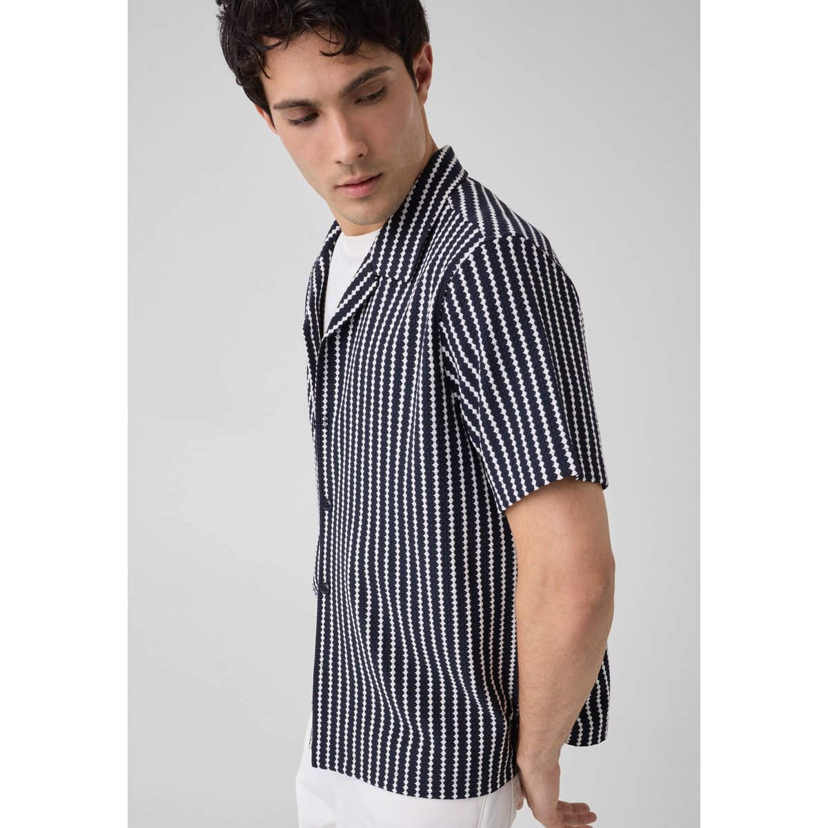 Chemise Jacquard blau multi, GUESS