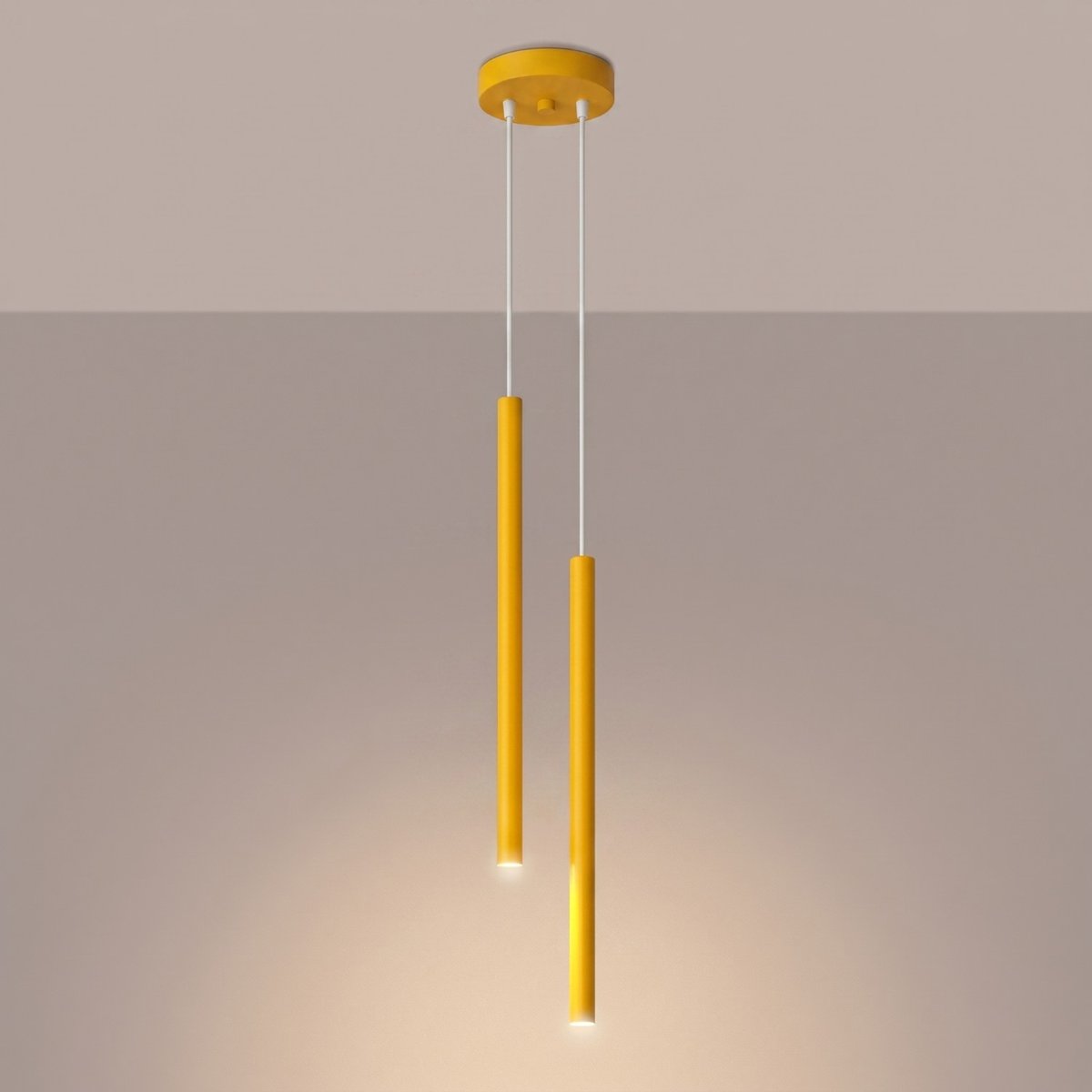 Suspension Acier Jaune G9 2 PASTELO jaune, EDEN