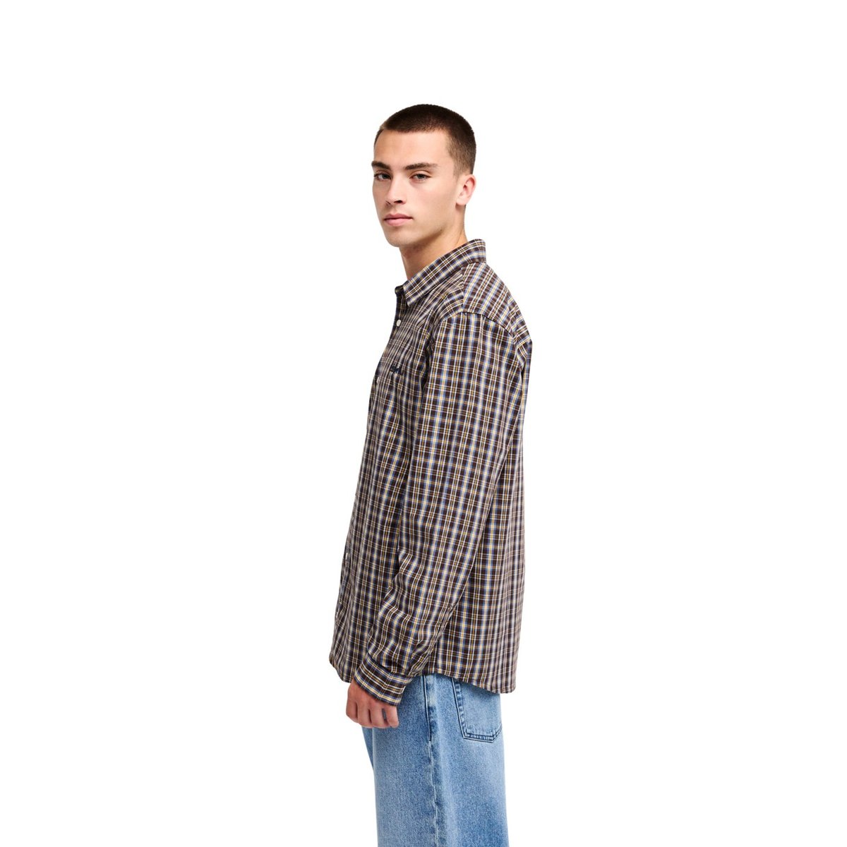 Chemise manches longues YOUNG GUNS CHECK IN marron java yg check in ls shirt, QUIKSILVER