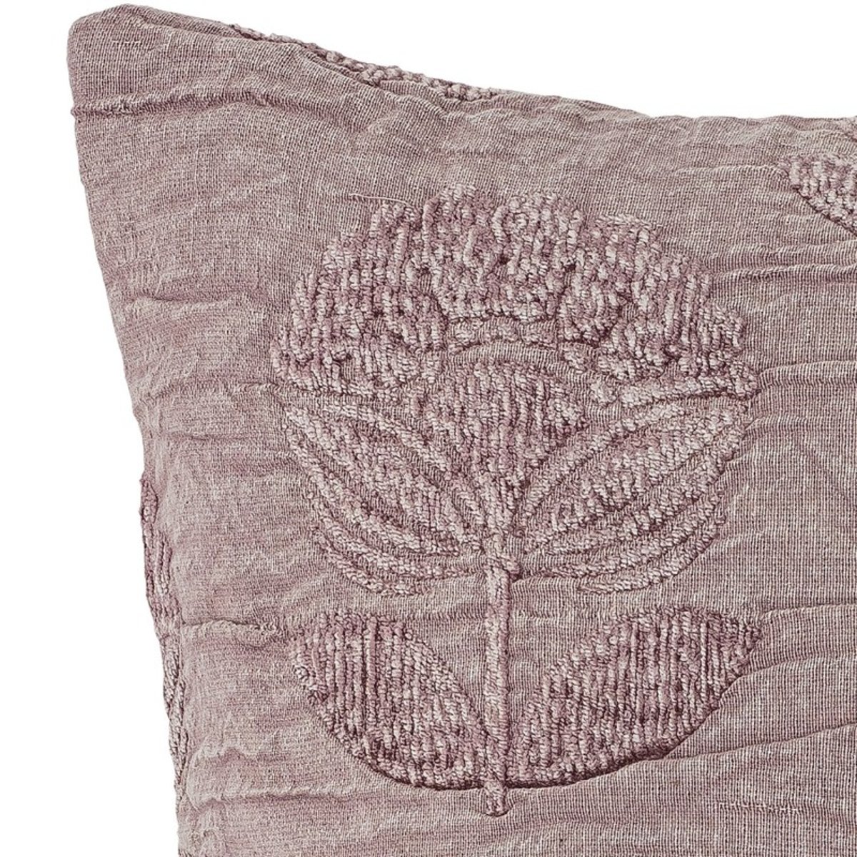 Coussin décoratif motif floral Sofia mauve, BLOOMINGVILLE