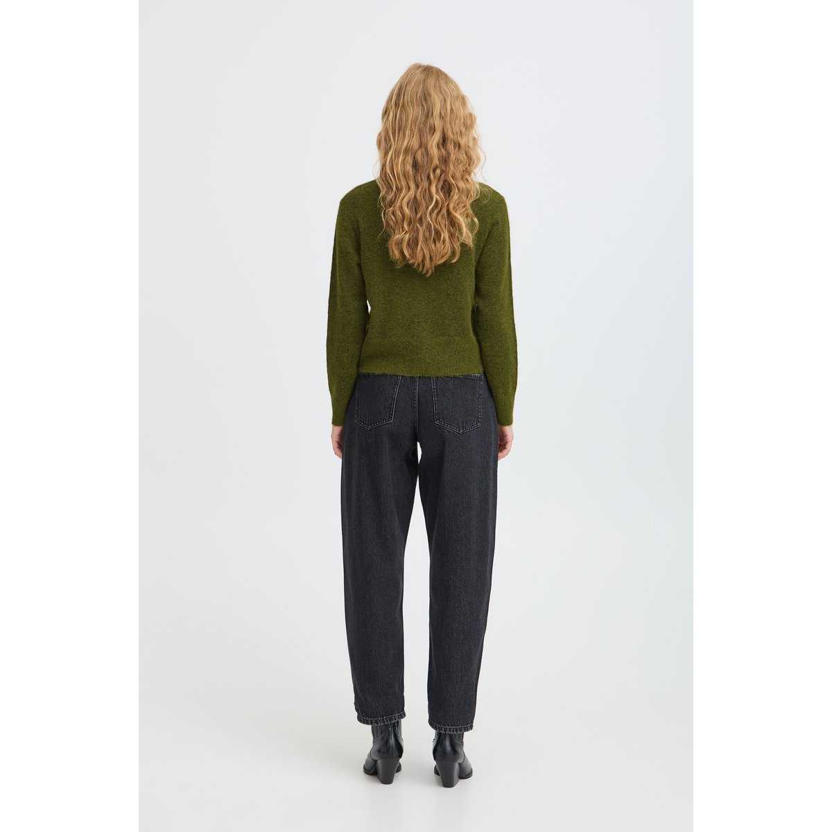 Cardigan manches longues vert avocado melange, B.YOUNG