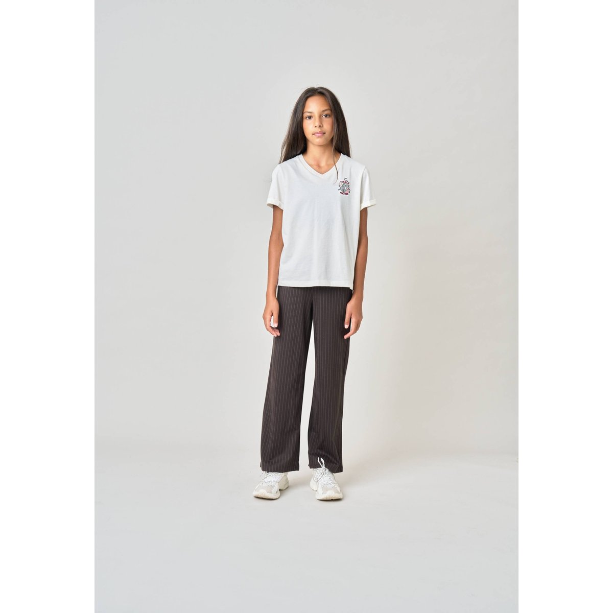 T-shirt regular fille en 100% coton imprimé graphique "fierce and free" ARMELA off white, DEELUXE
