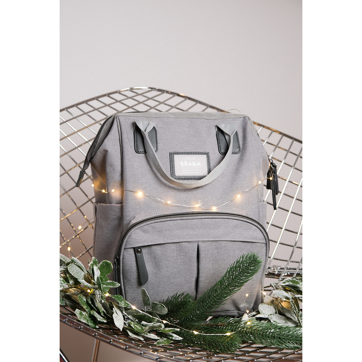 Sac à dos à langer Wellington gris chiné, BEABA