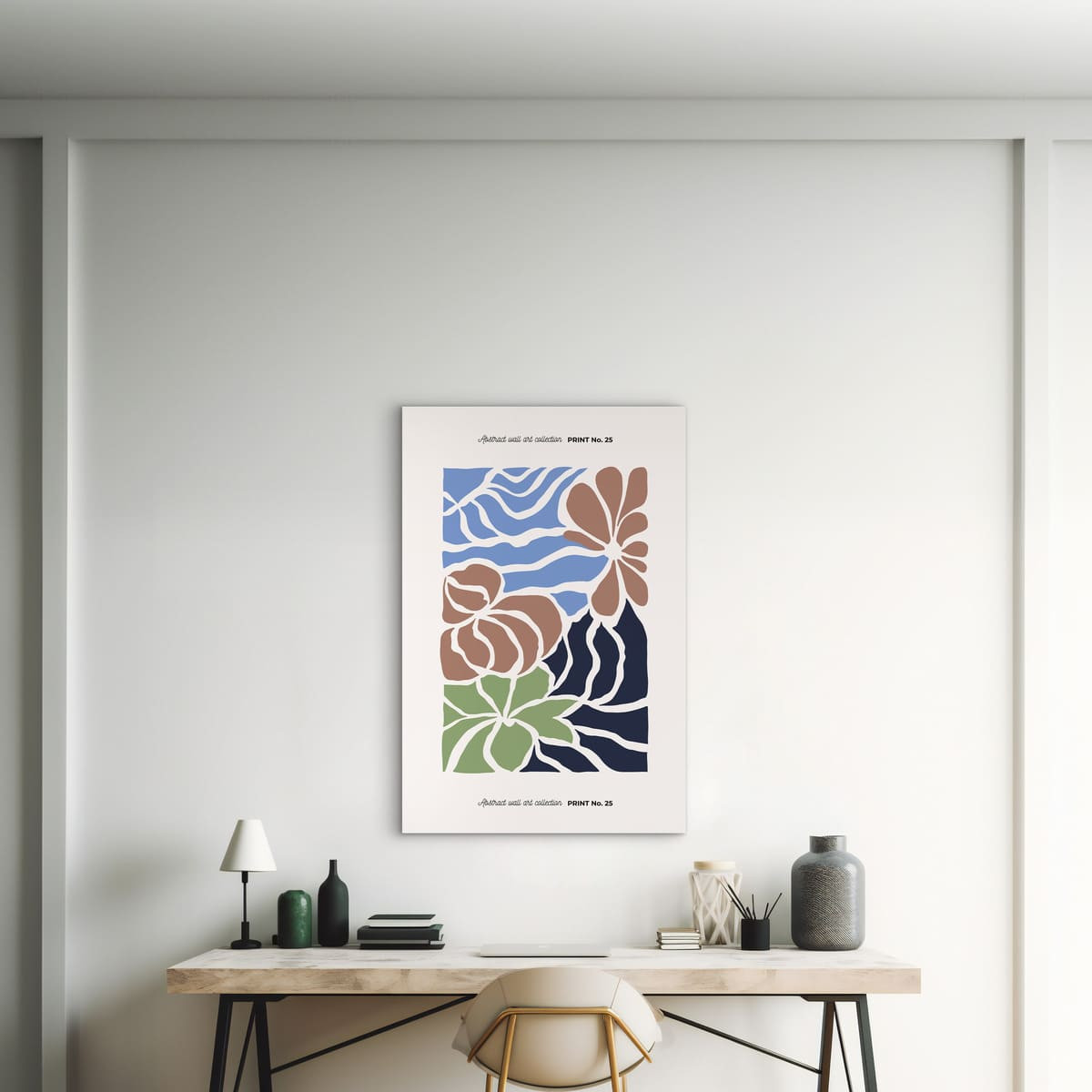 Tableau Mural Fleurs Abstraites Multicolores ABSTRAIT tableau en verre synthétique, CEANOTHE