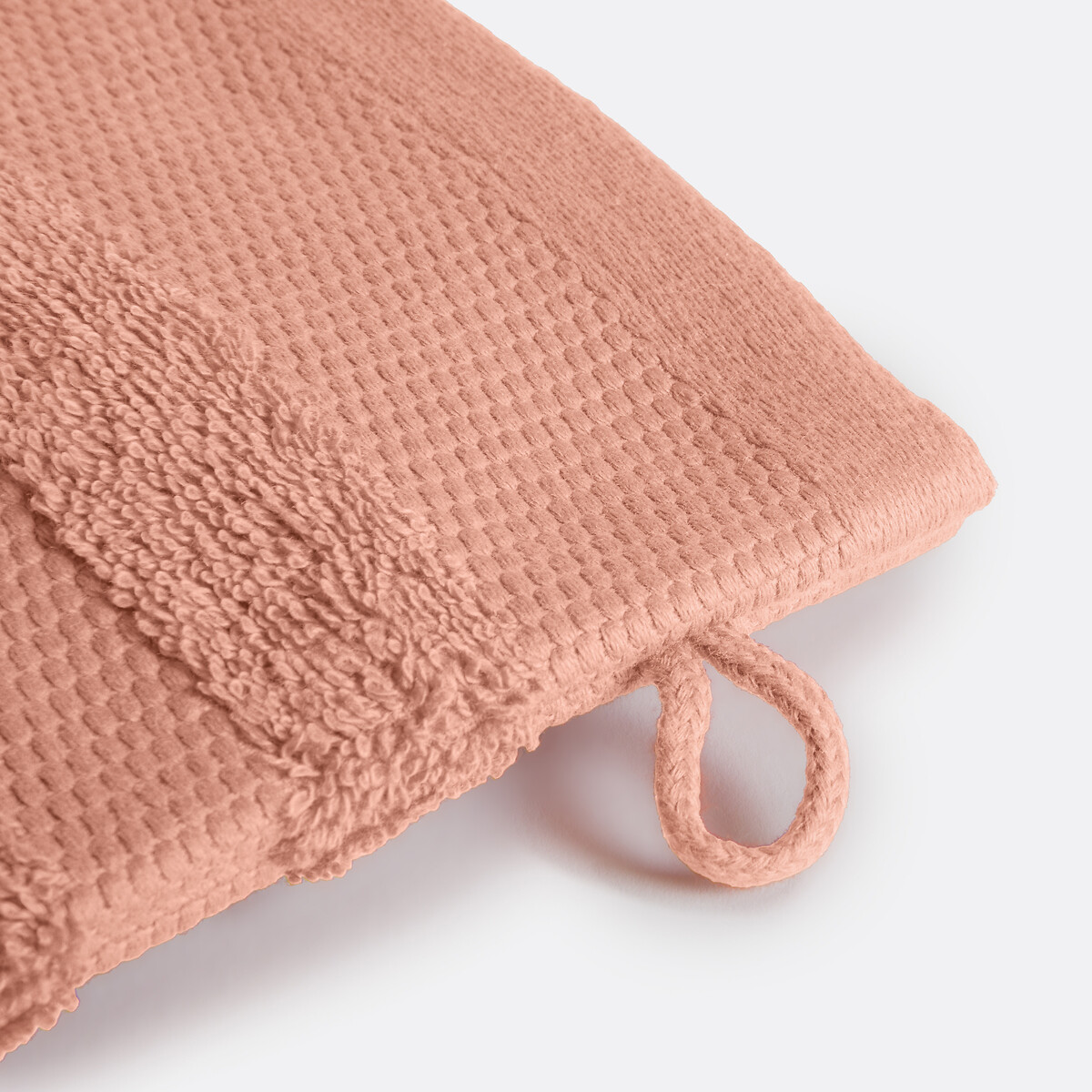 Conjunto de 4 luvas de banho em algodão penteado 600 g/m², KHEOPS rosa-velho, LA REDOUTE INTERIEURS