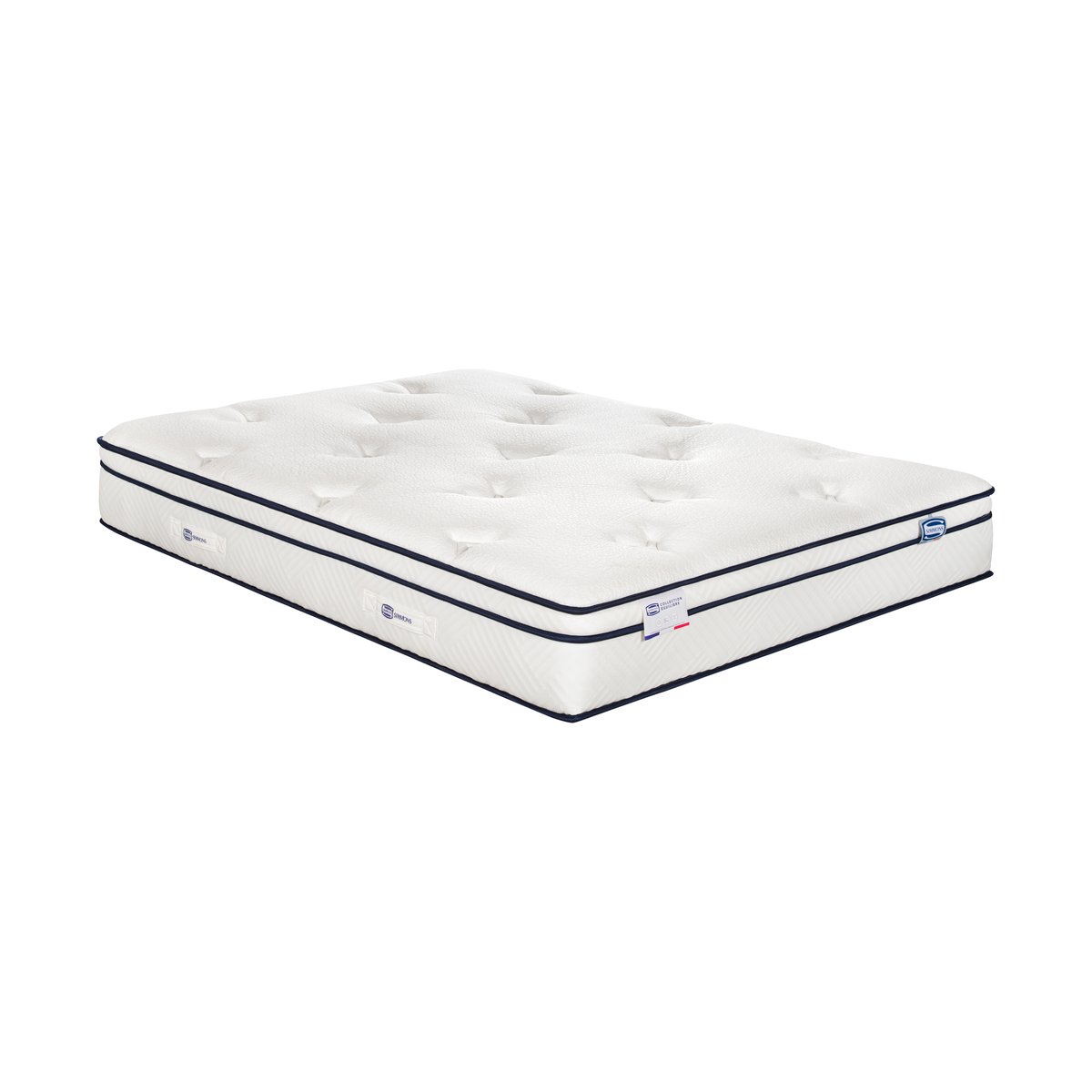 Matelas L'INEGALE 140x190, Hybride, ferme, H27 blanc, SIMMONS