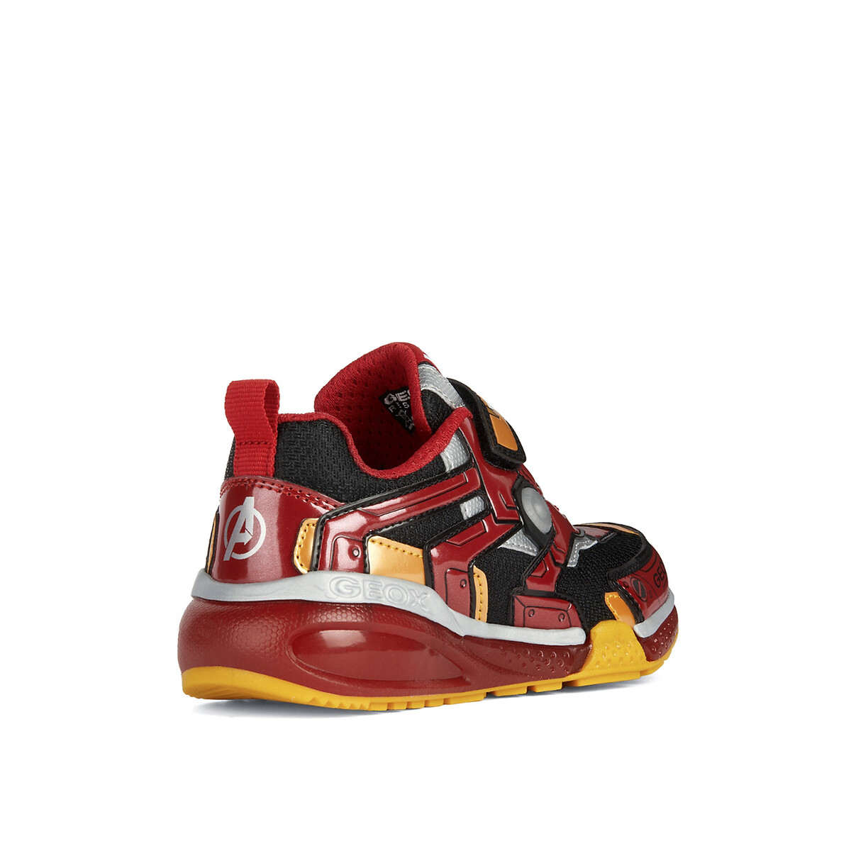 Baskets respirantes à LED Bayonic x Iron Man noir/rouge, GEOX