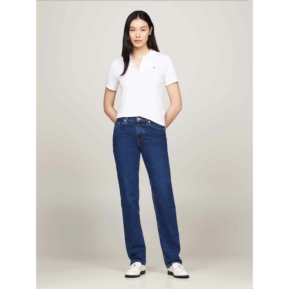 Polo manches courtes blanc, TOMMY HILFIGER