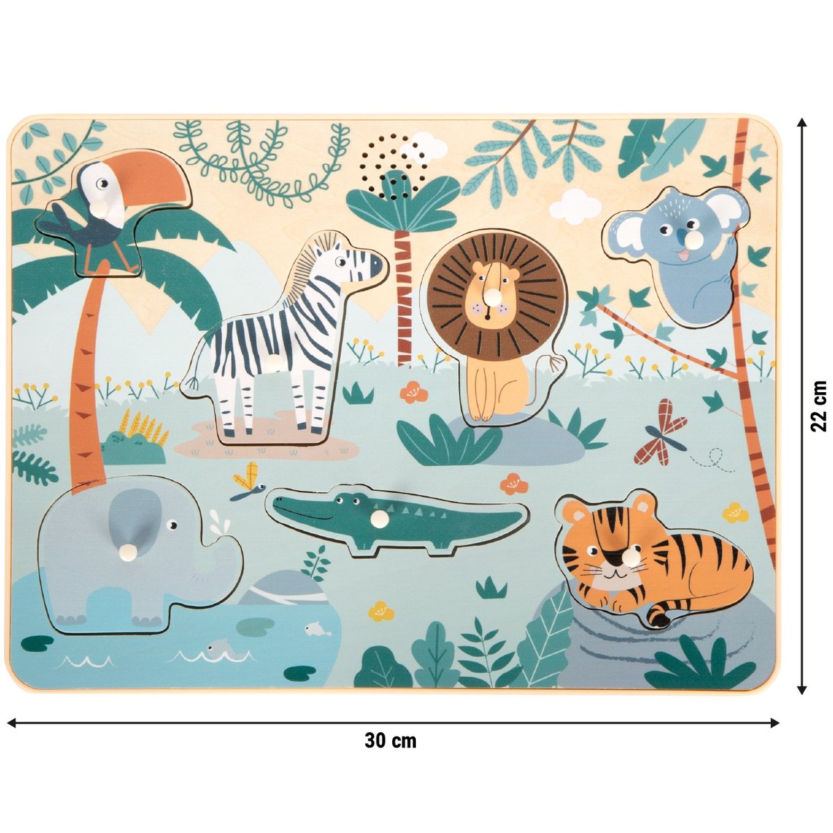 Puzzle sonore Safari bleu, SMALL FOOT COMPANY