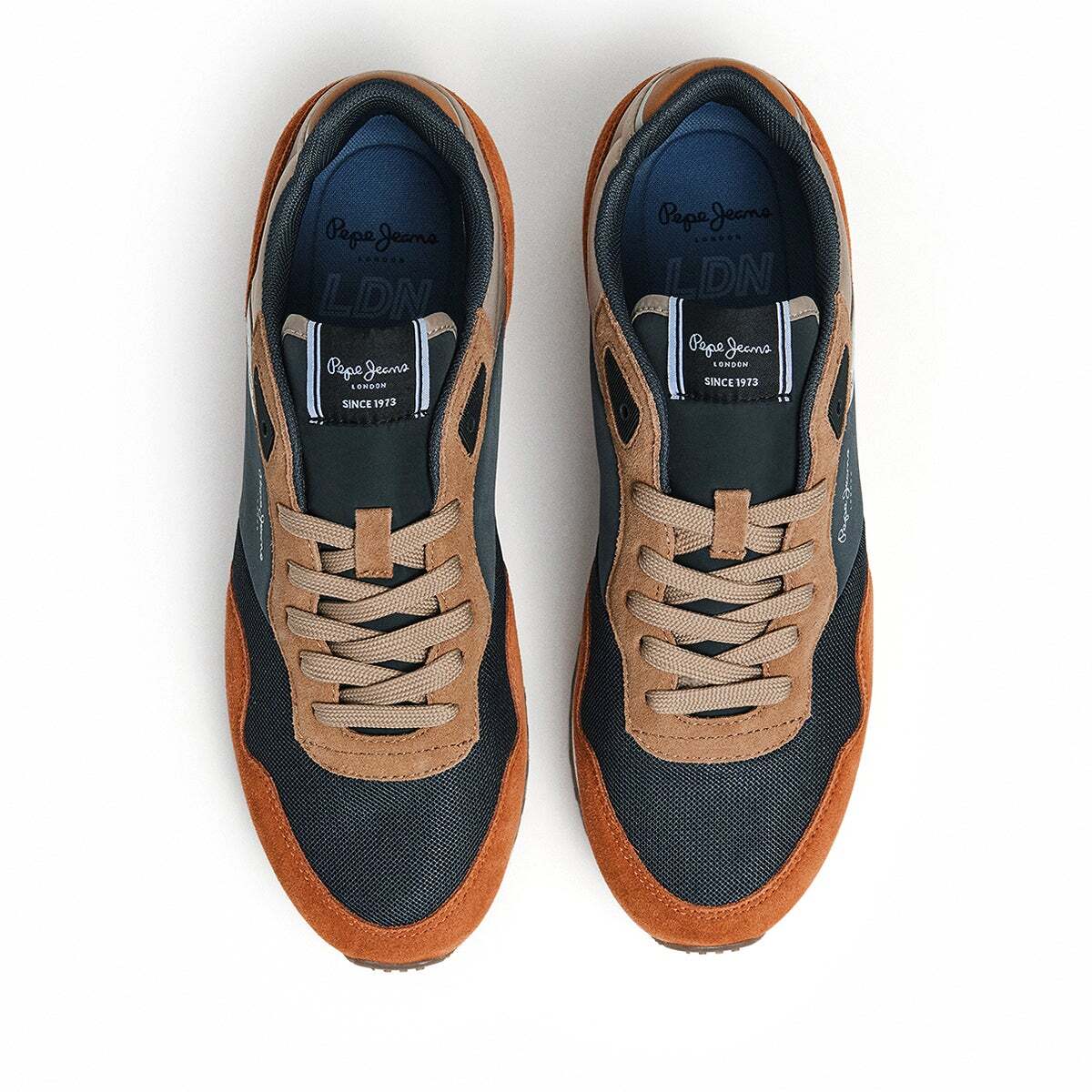 Baskets basses London Grade M orange feuille d'automne, PEPE JEANS