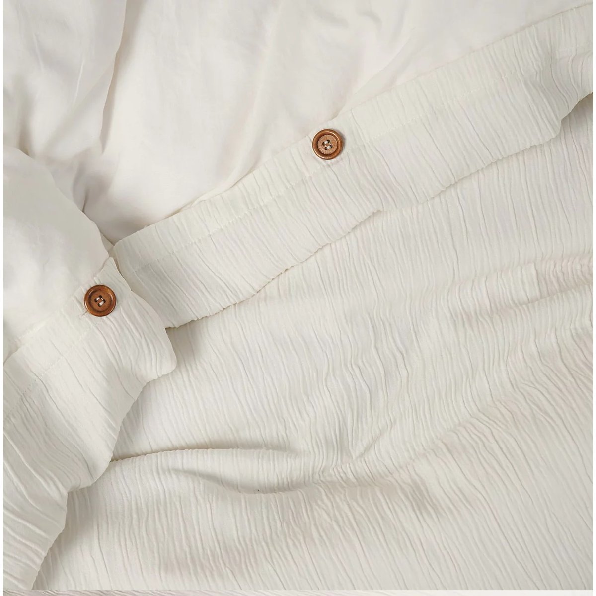 Parure de lit Gaze de microfibre Delicieuse blanc, EDEN