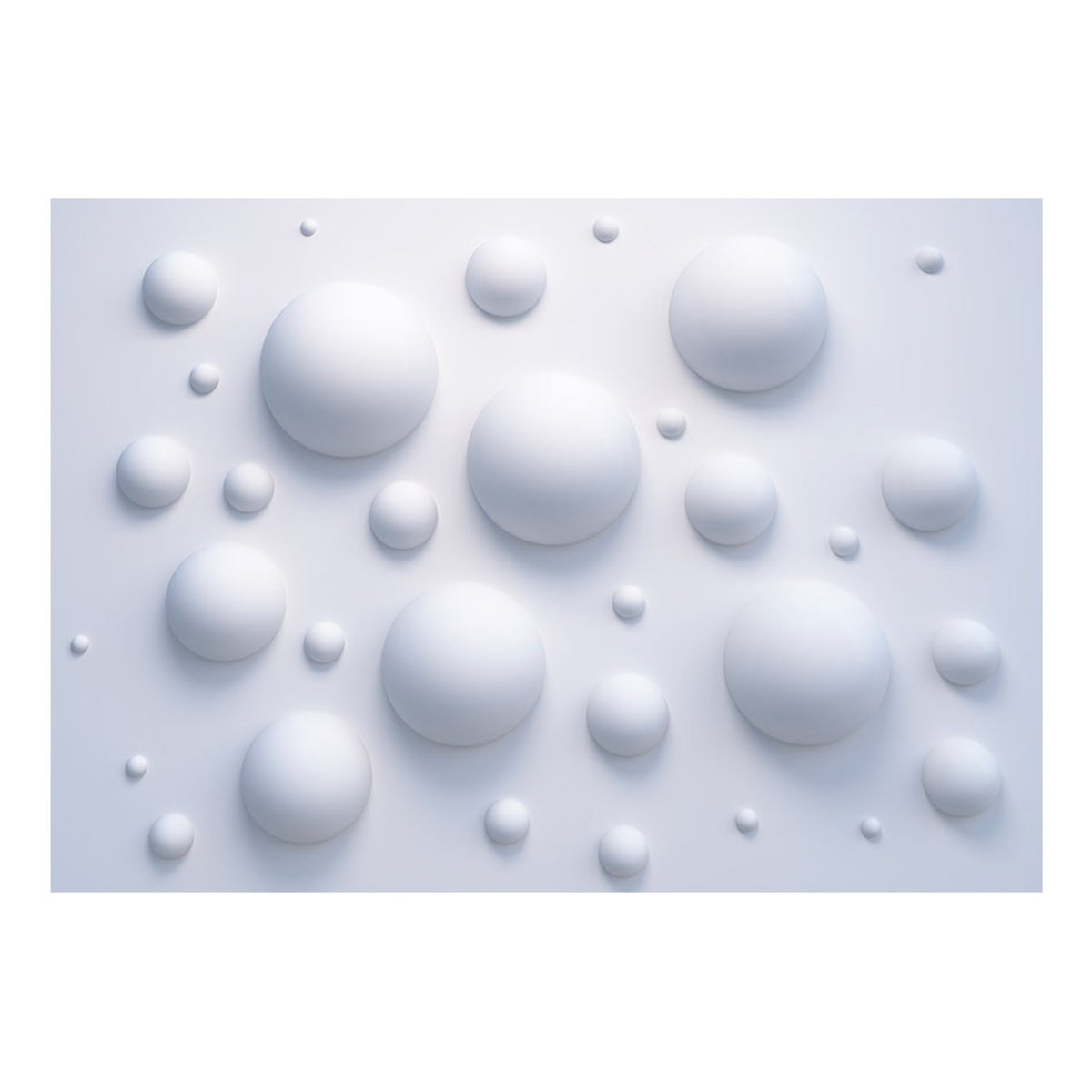 Papier peint intissé panoramique Abstractions Bubble Wall blanc, EDEN