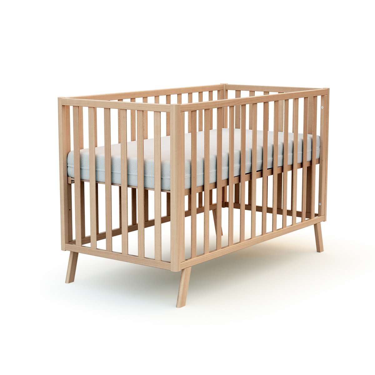 Lit cabane bébé évolutif en bois KASA hêtre verni, AT4