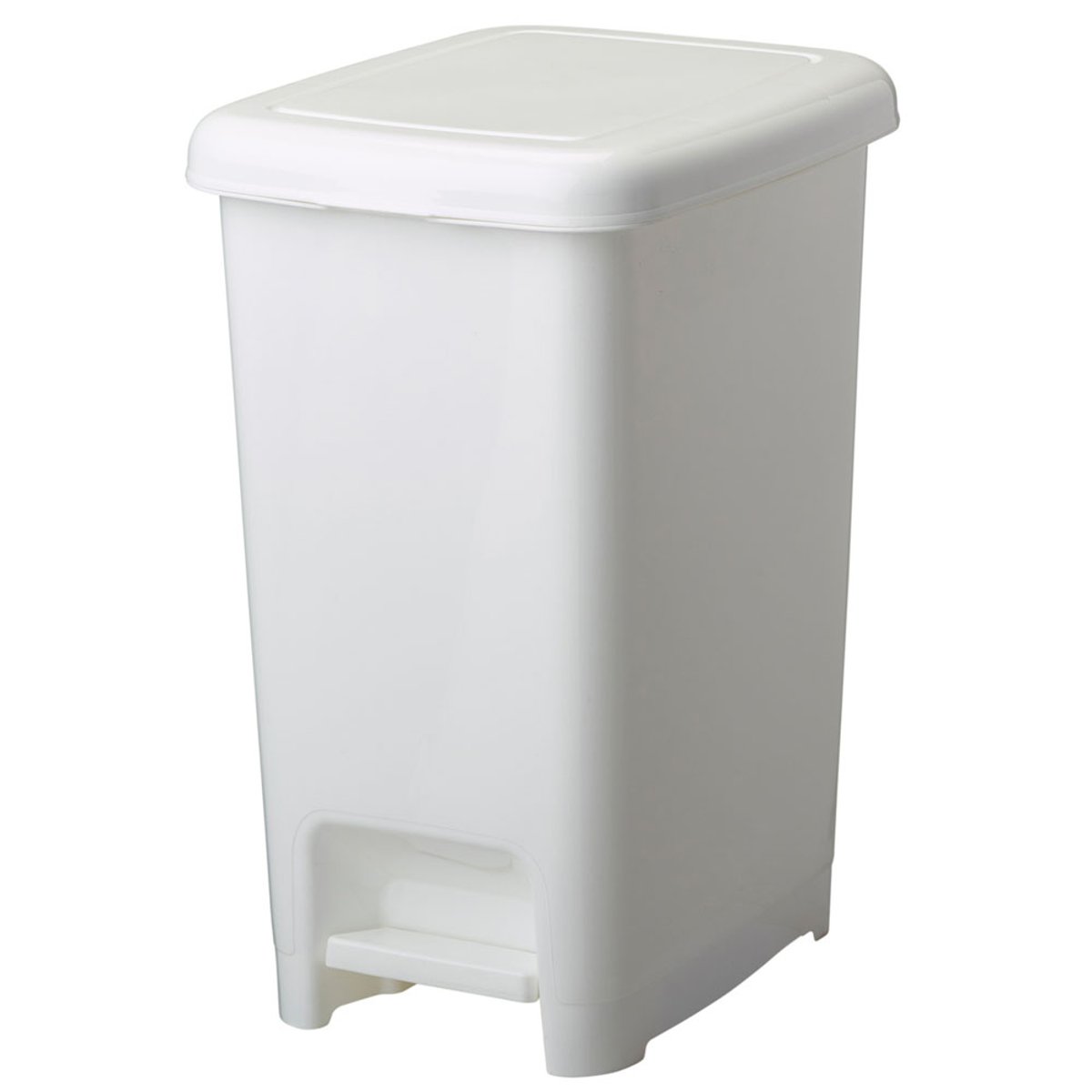 Poubelle de cuisine à pédale 25L - CUBO plastique blanc, ROSSIGNOL