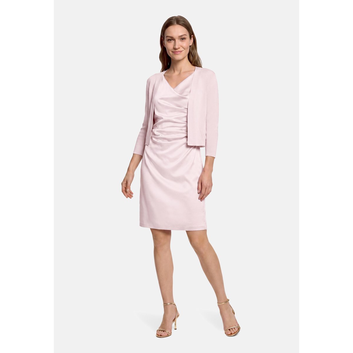 Boléro en maille à manches longues foggy rose, VERA MONT