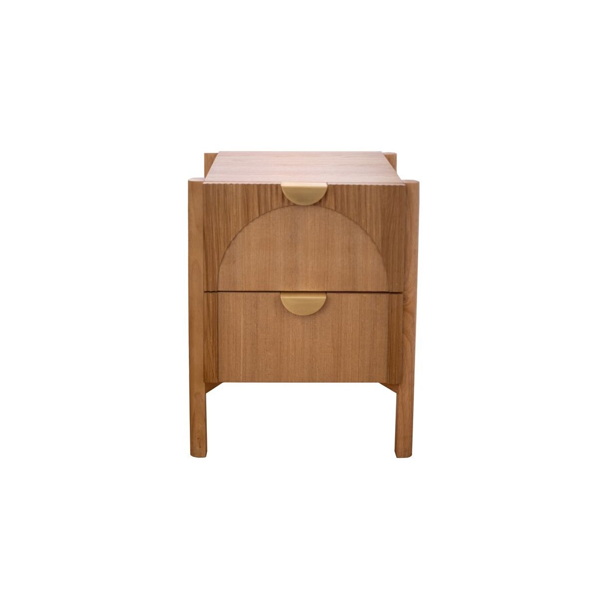 Table de chevet Placage Naturel, LOLA marron clair, BOBOCHIC