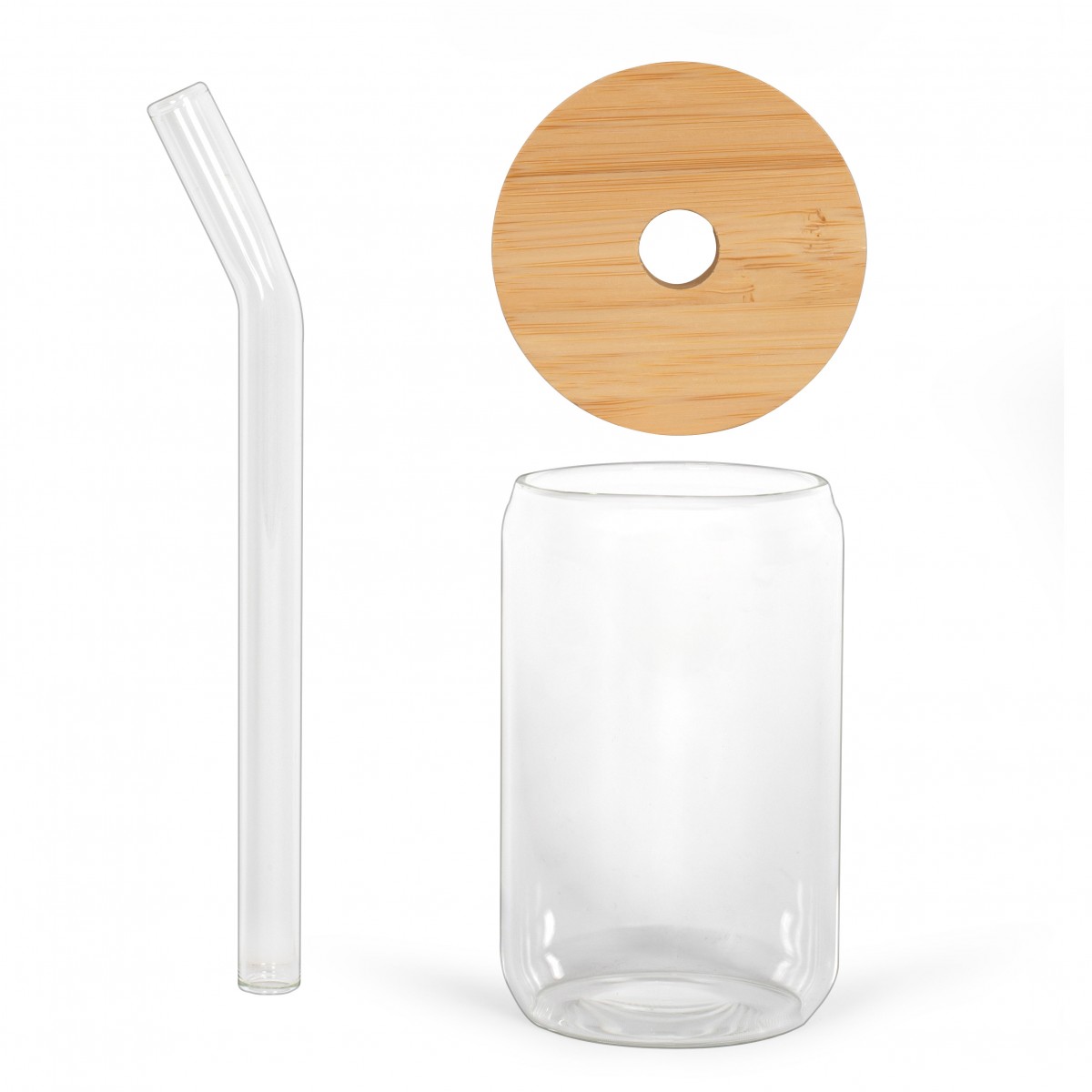 Set de 2 verres avec pailles couleur unique, LIVOO