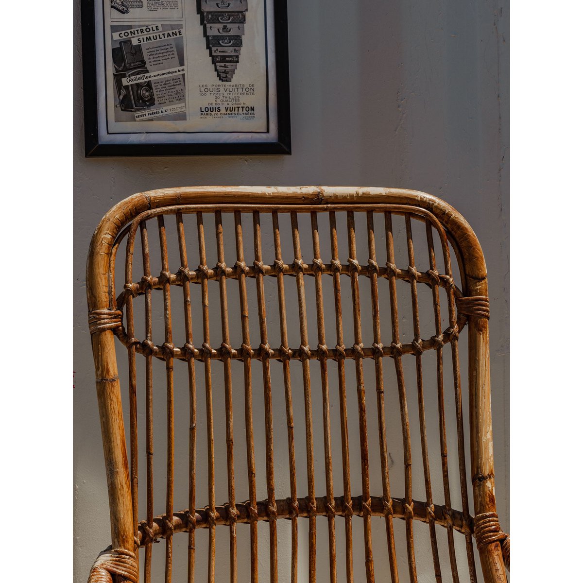 Fauteuil en osier Ernest N°1031 - Bon état bois clair, DEBONGOUT