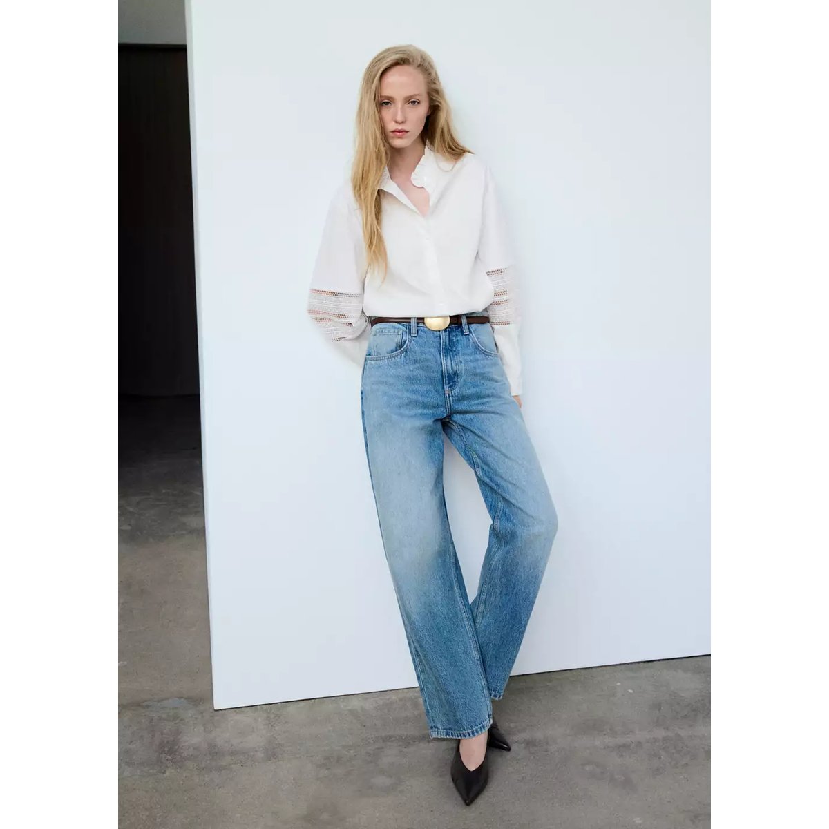 Chemise gala blanc, MANGO