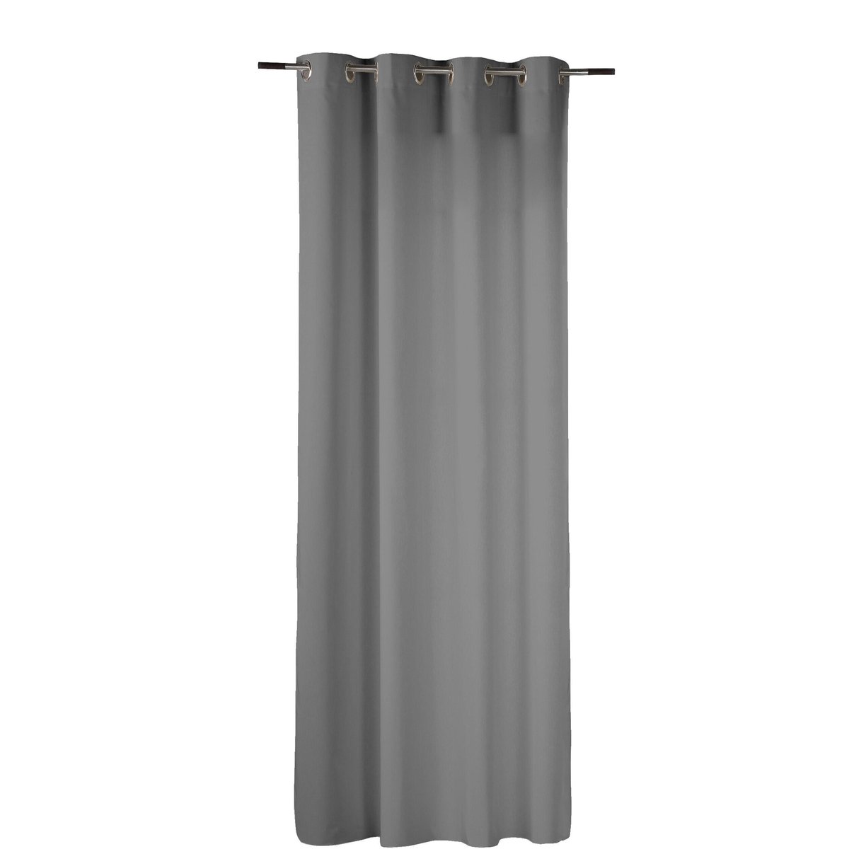 Rideau tamisant en polyester et lin, AYDEN gris anthracite, INSPIRE