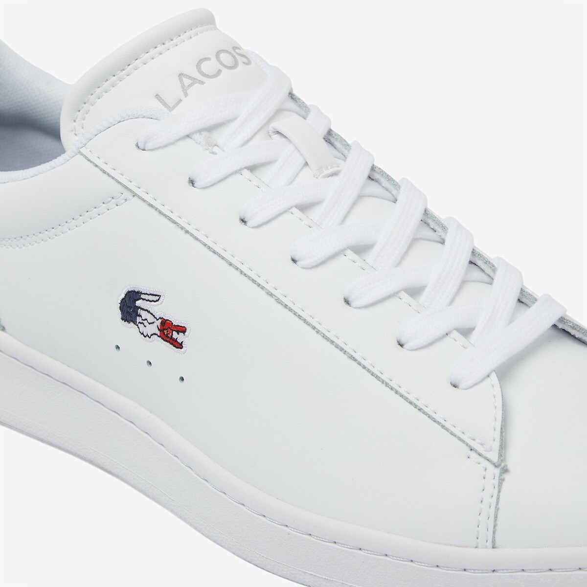 Sneakers Carnaby Set homme en cuir blanc-407, LACOSTE