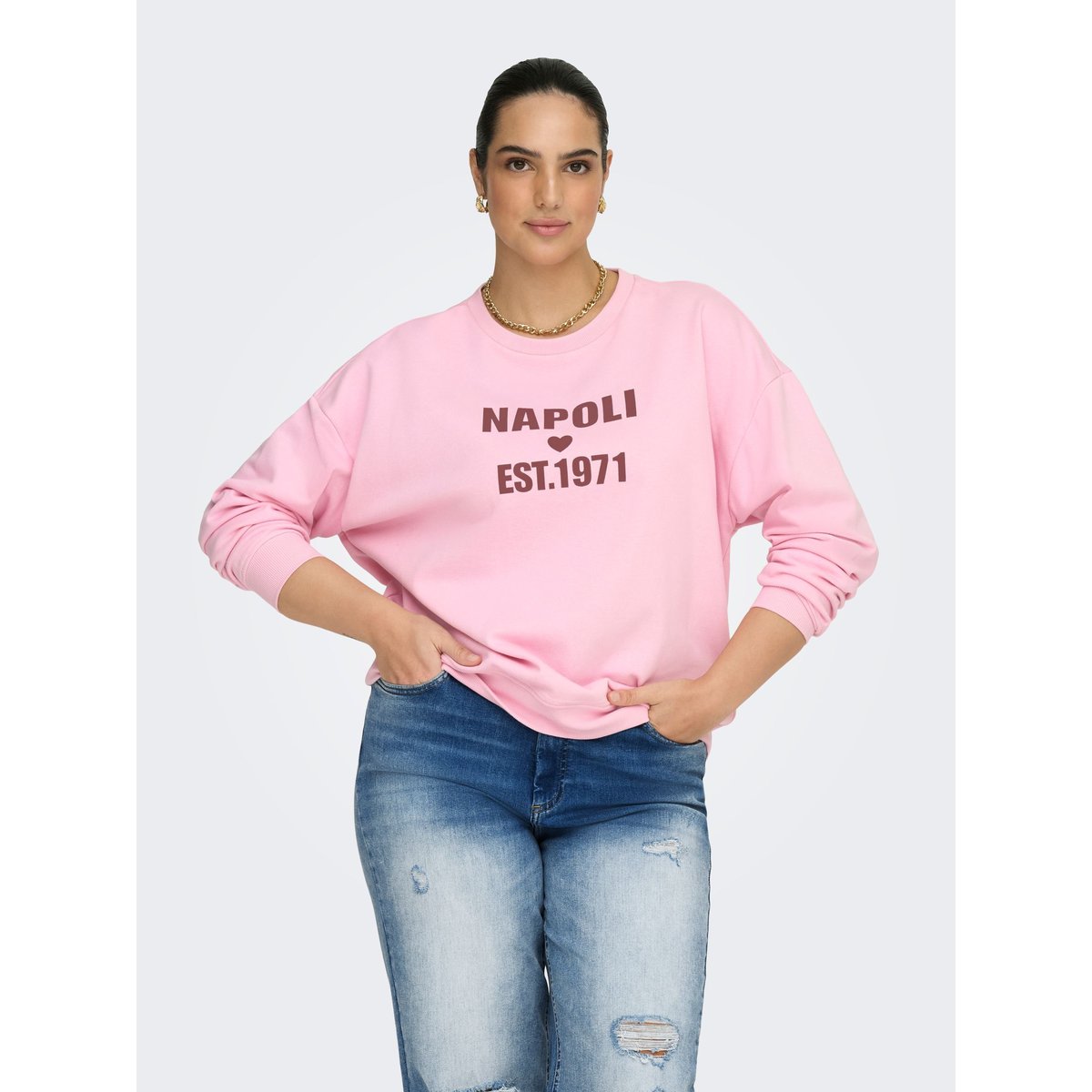 Sweat-Shirt rouge - romance rose, ONLY CARMAKOMA