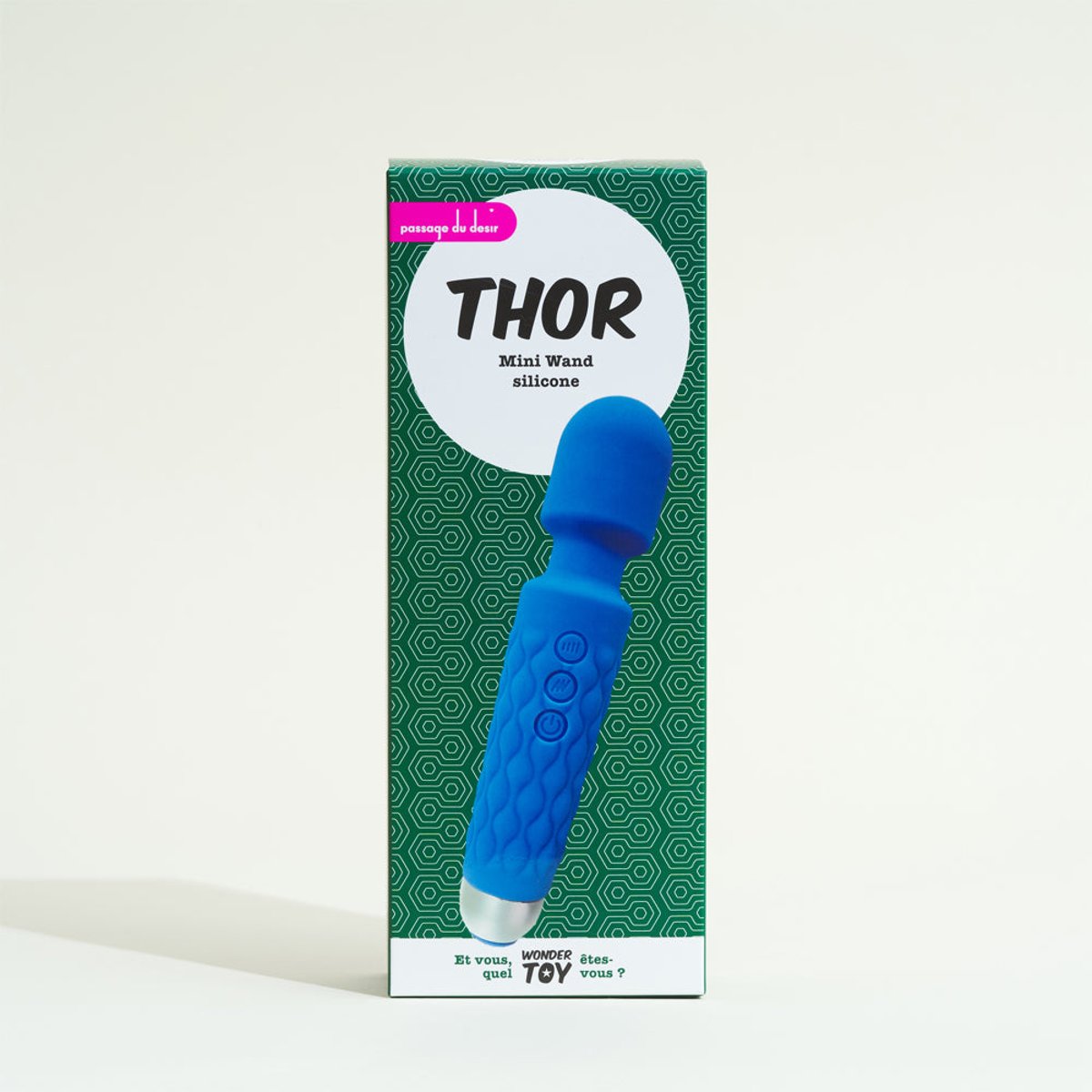 Vibromasseur Mini Wand Silicone Thor bleu, FABULOUS TOYS