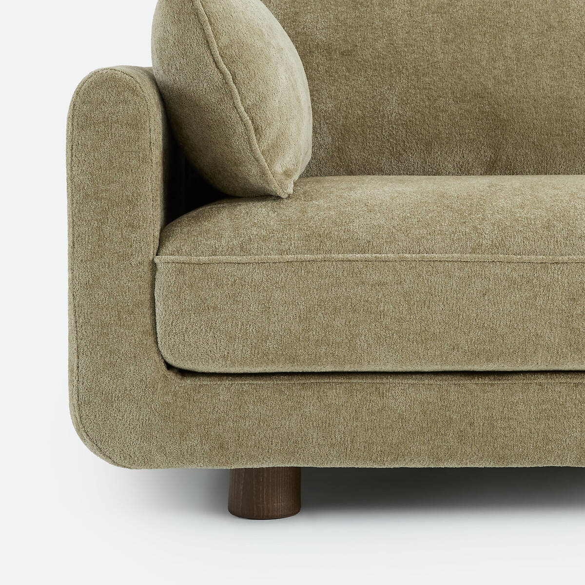 Divano letto angolare a 3 posti in ciniglia jacquard, EMILIO verde salvia, LA REDOUTE INTERIEURS