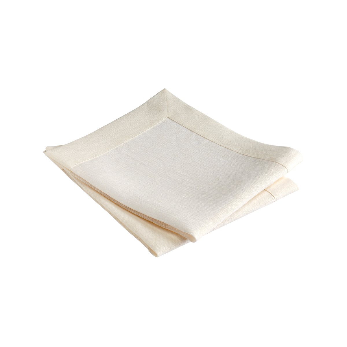 Lot de 2 serviettes de table en lin déperlant, DÉLICES DE LIN ivoire, BLANC CERISE