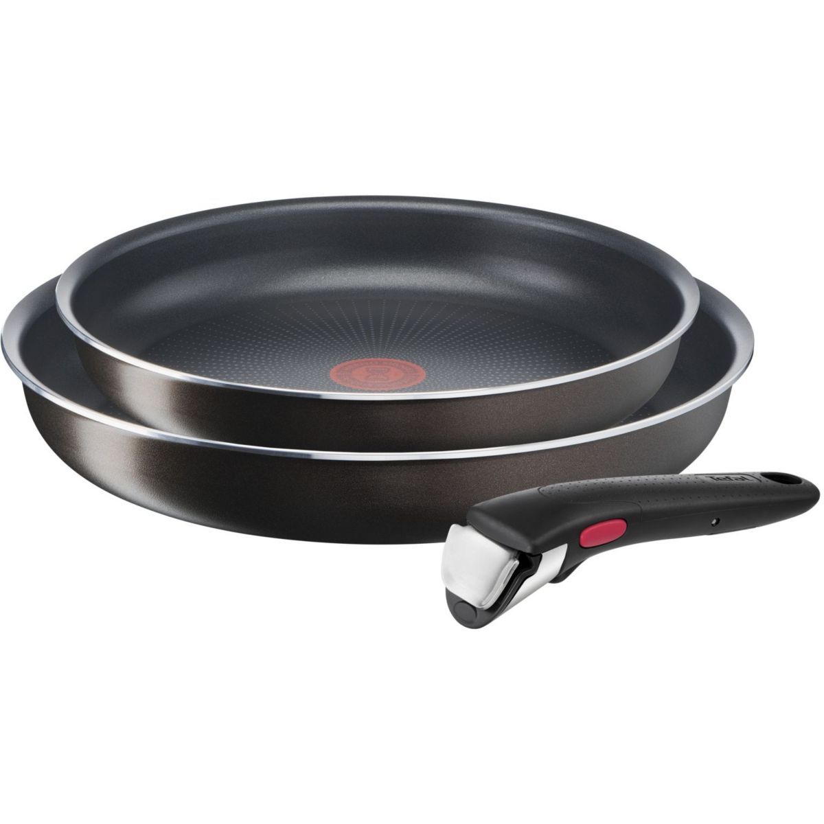 Batterie de cuisine Ingenio Easy Plus lot 2 poeles L1509202 noir, TEFAL