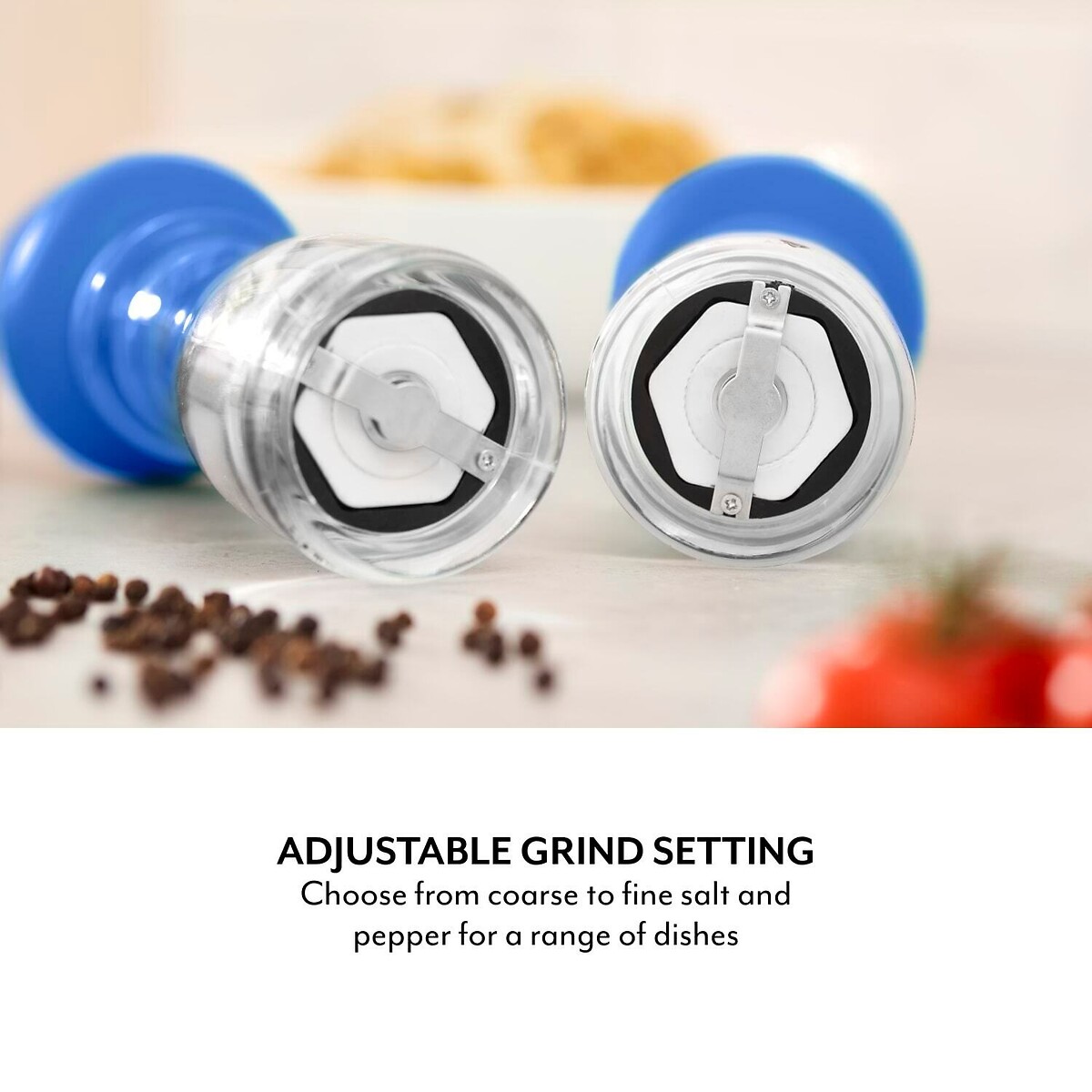 Set of 2 Colour Me Happy Salt and Pepper Mills blue, SUR LA TABLE