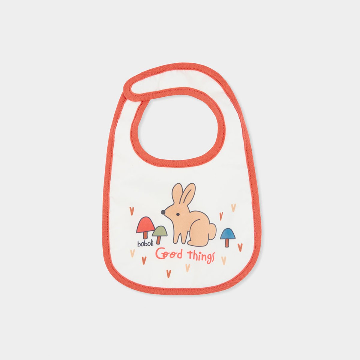 Lot 2 bavoirs bébé imprimé animaux blanc, BOBOLI