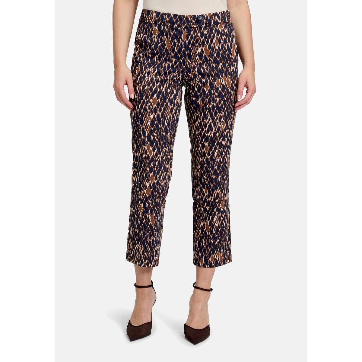 Pantalon business à plis repassés dark blue/brown, BETTY BARCLAY