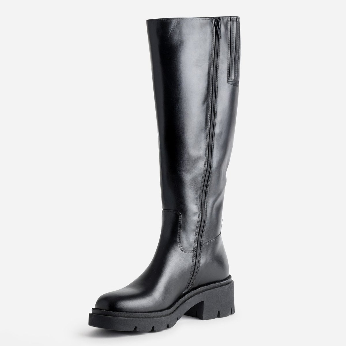 Botte À Talon en cuir MARWA noir, TEXTO