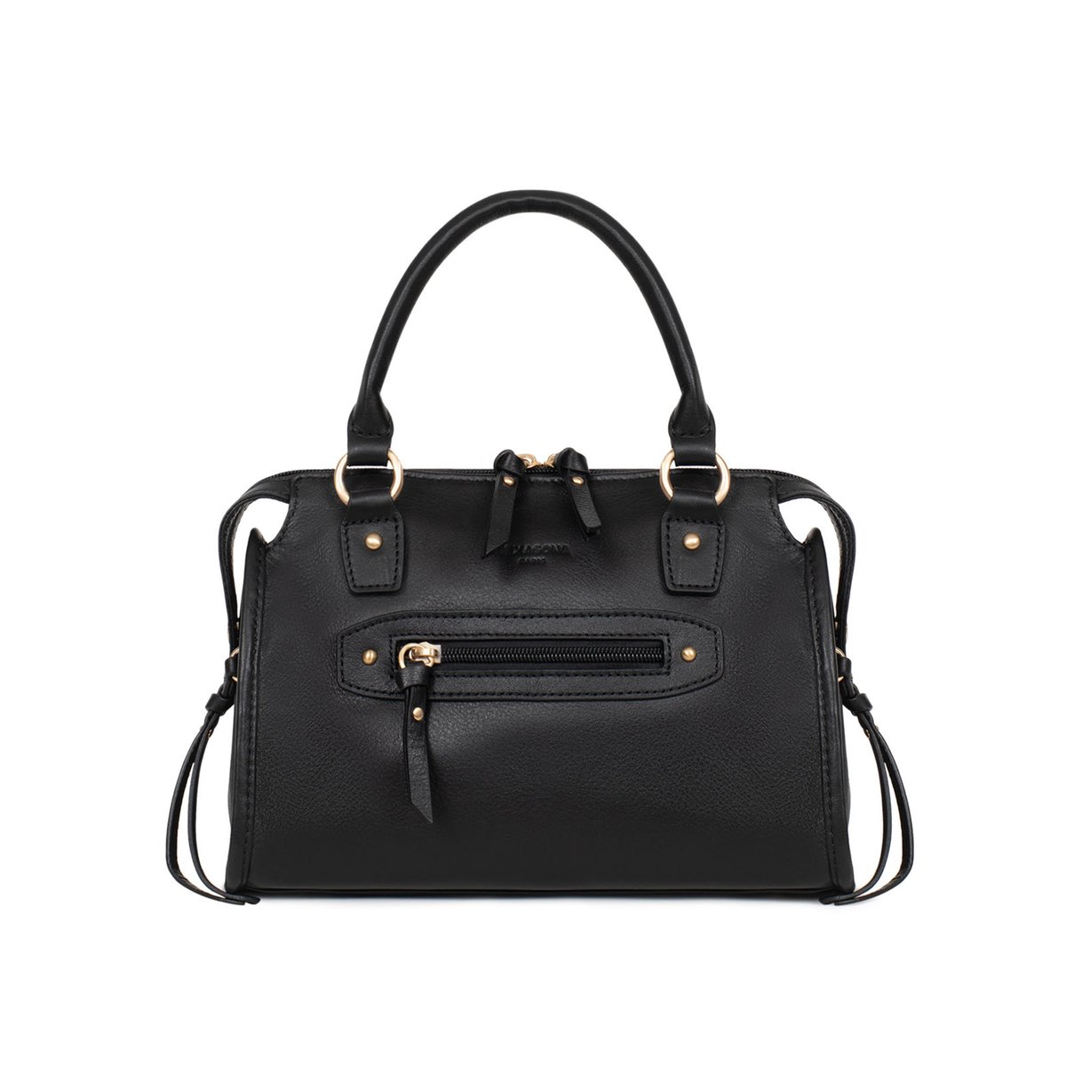 Sac porté main 2 poignées TAIMA noir, HEXAGONA