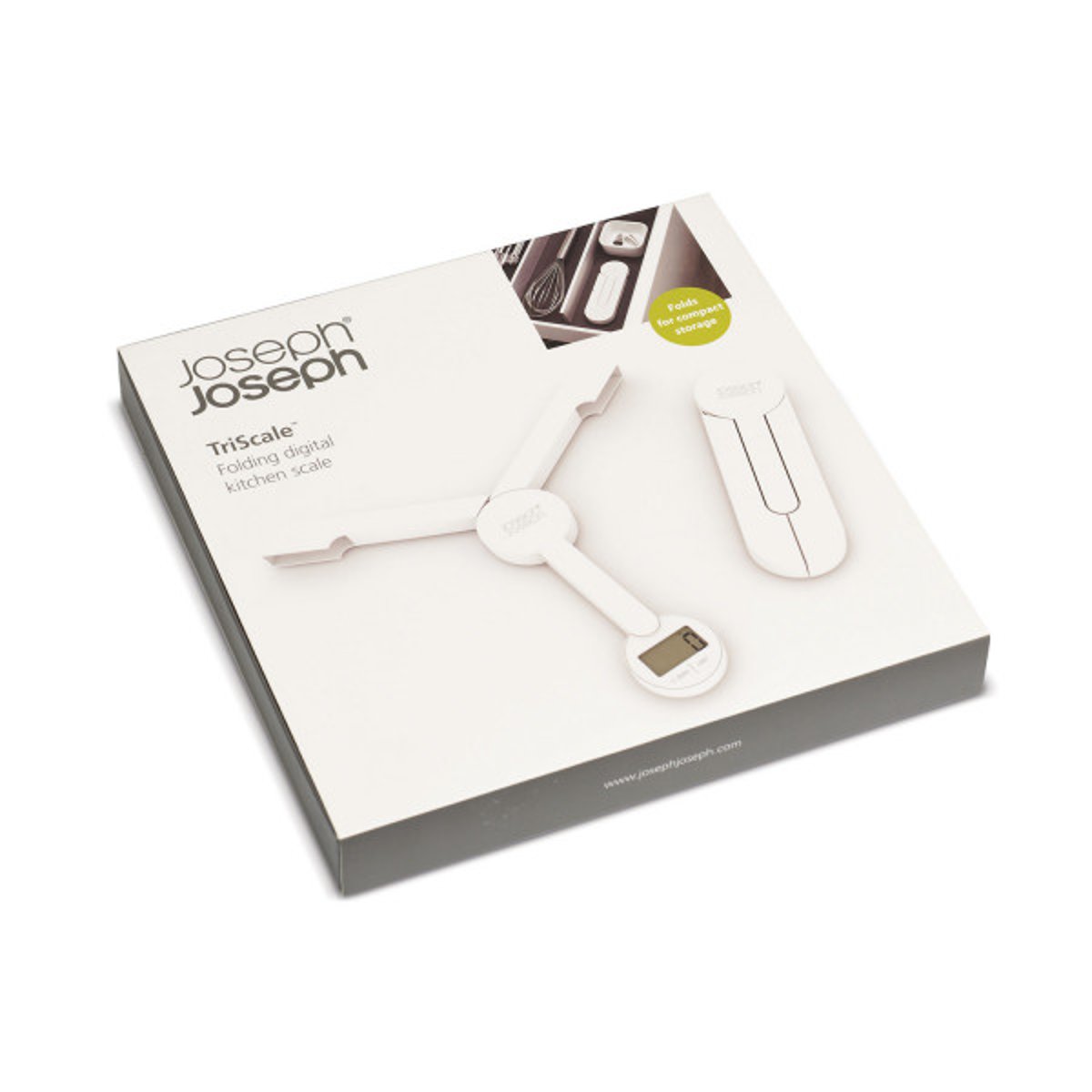 Balance numérique pliable triscale blanc blanc, JOSEPH JOSEPH