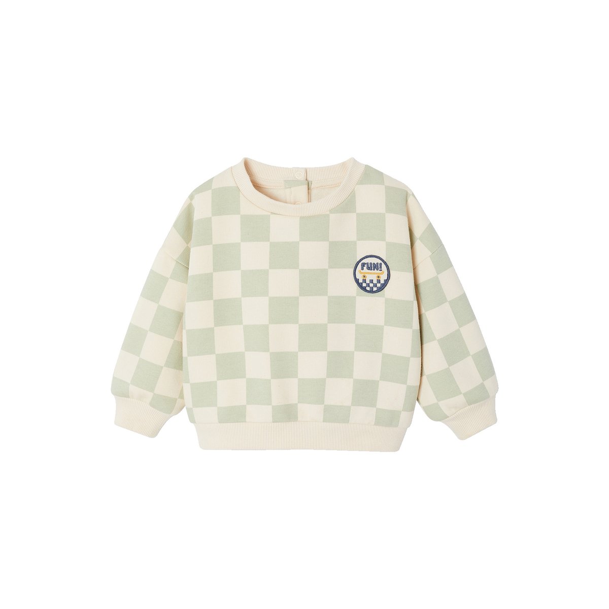 Sweat manches longues vert sauge, VERTBAUDET