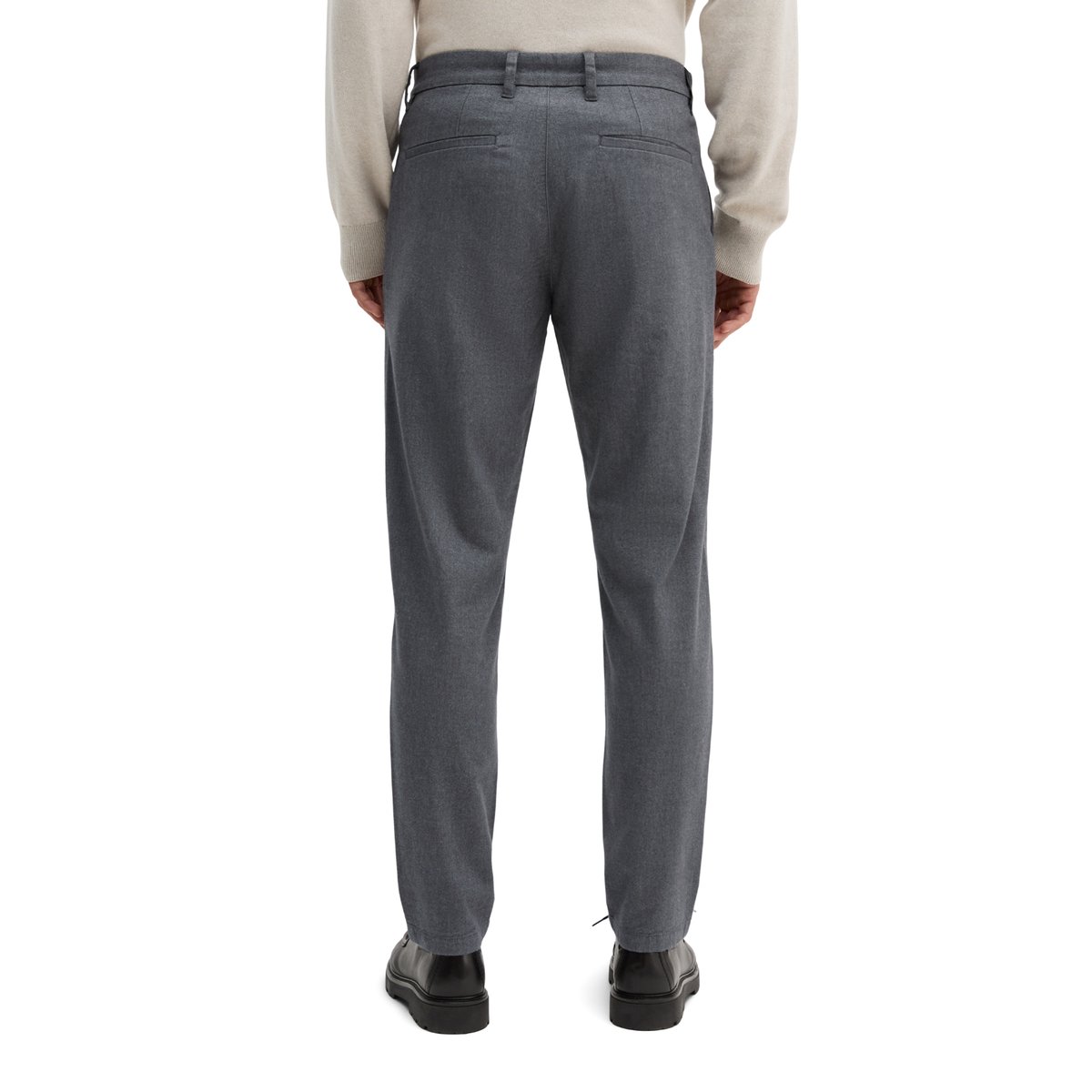 Chino modèle Morot, coupe fuselée en mélange élastique de coton bio et de viscose gris, MARC O'POLO