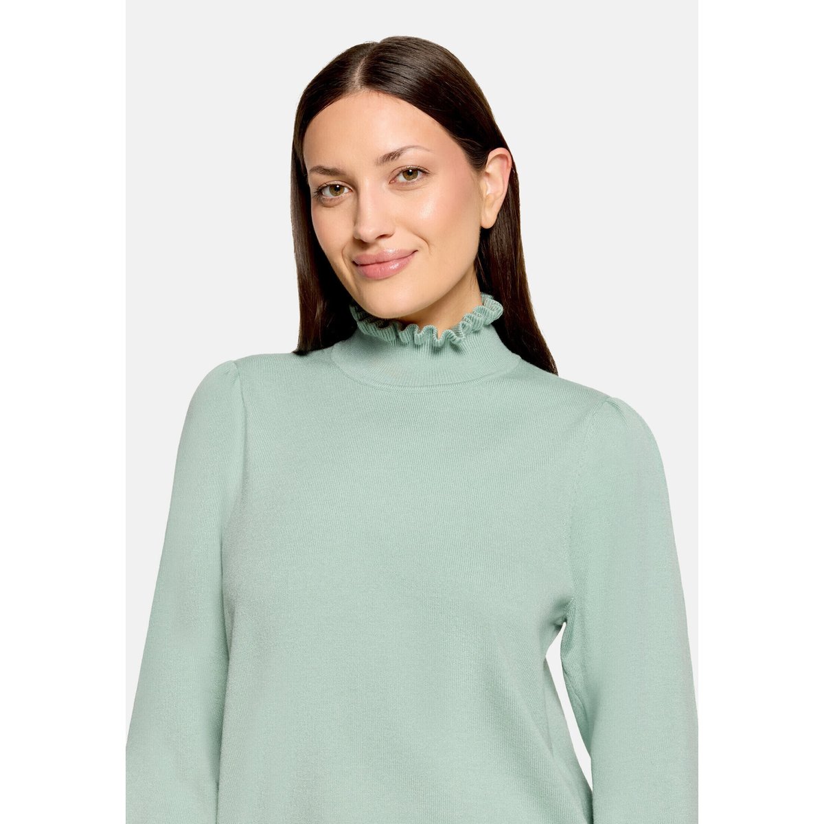 Pull-over en maille à ruches jadeite, CARTOON