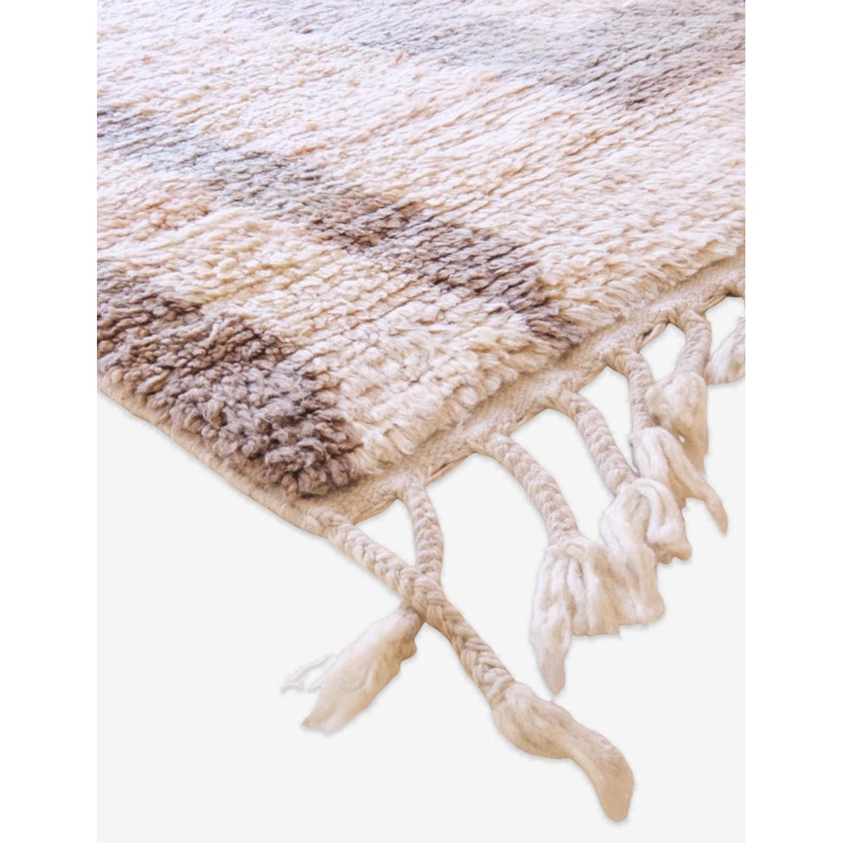 Tapis berbère élégant au style graphique unique en laine 162 x 266 cm beige sable, AFK LIVING