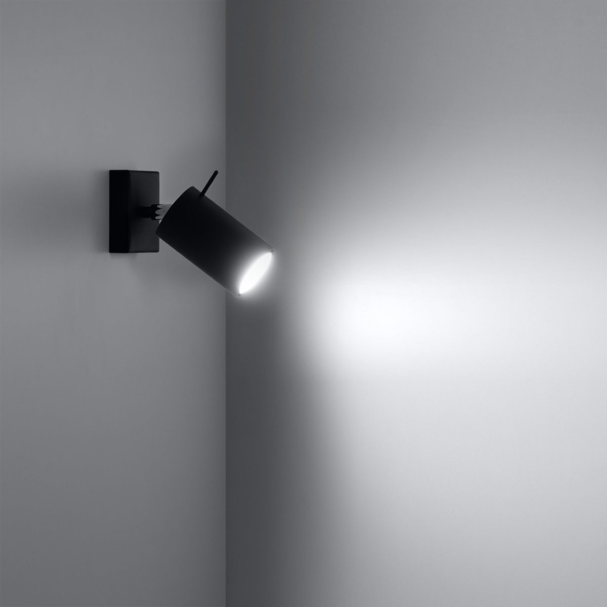 Applique Acier Noir GU10 1 Ring switch noir, EDEN
