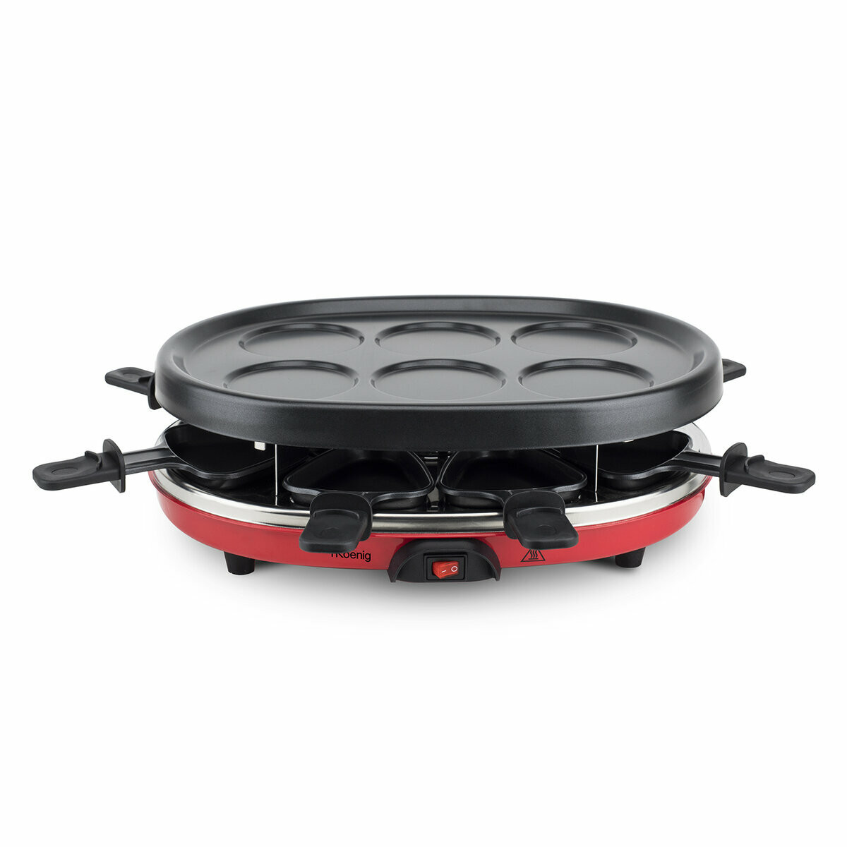 raclette 4 en 1 pour 8 personnes - rp412 multicolore, H.KOENIG