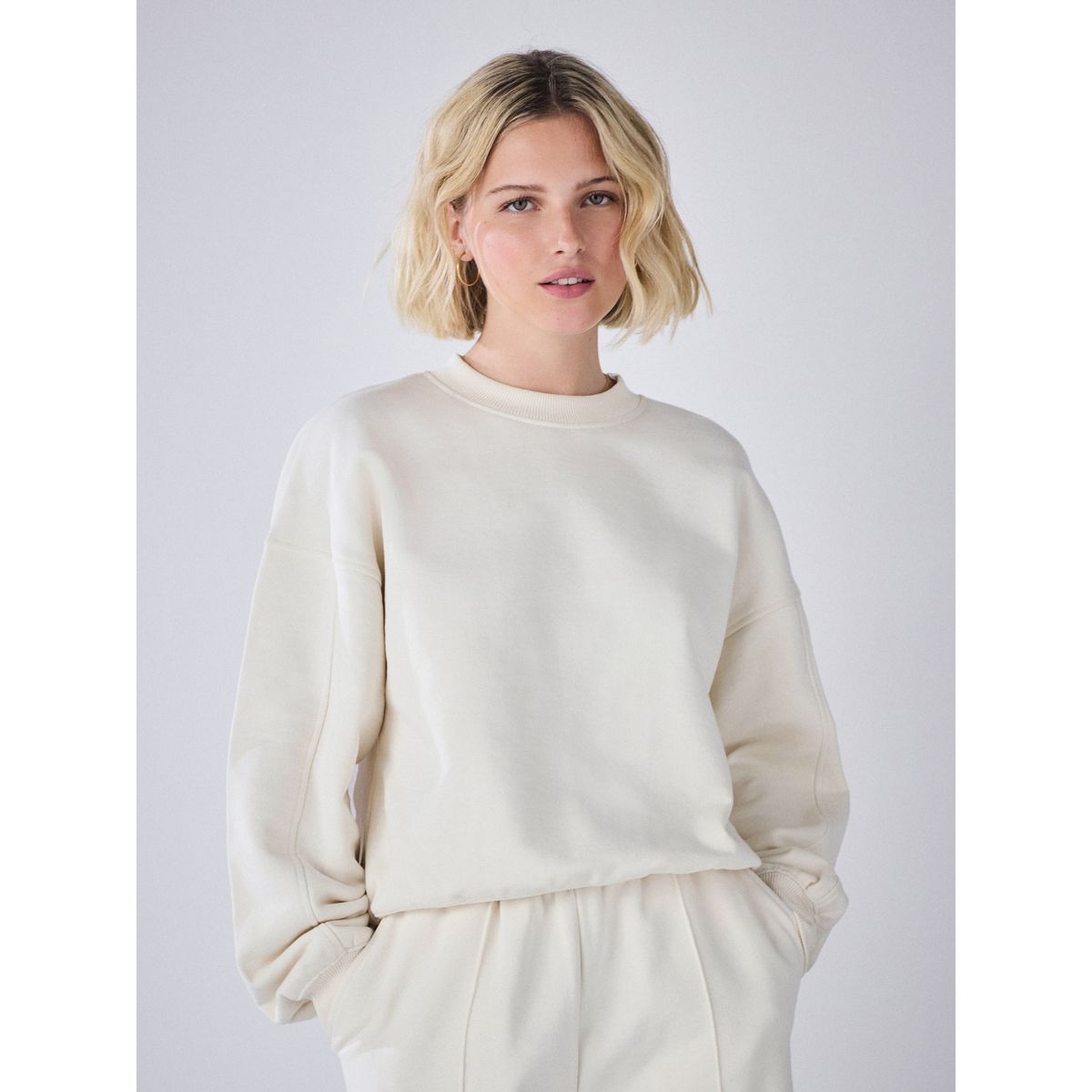 Sweatshirt de cou d'équipage écru, NEXT
