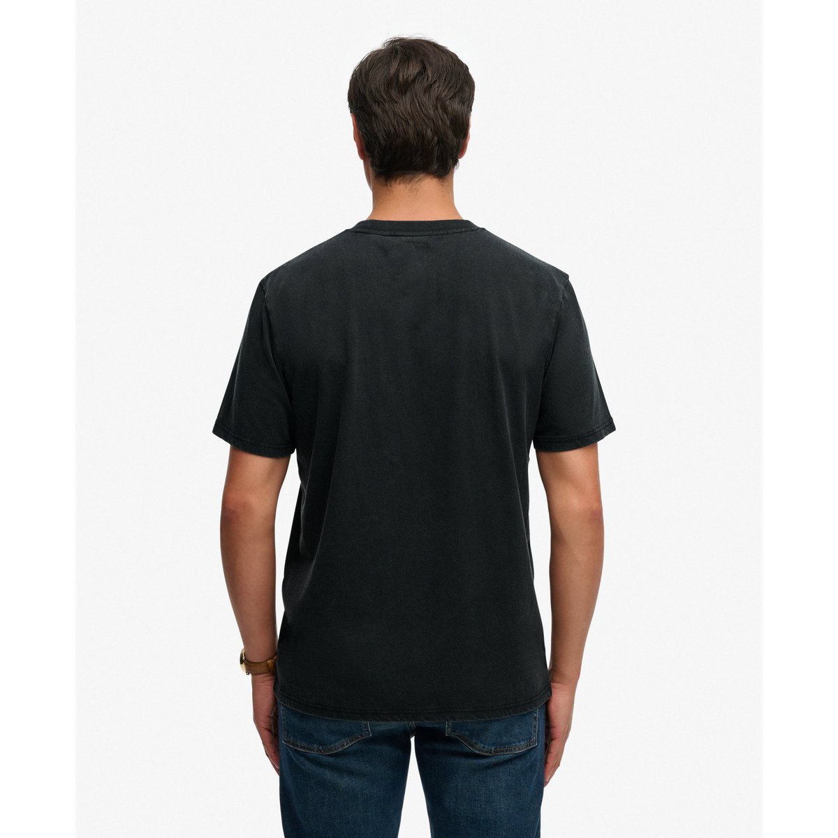 T-shirt ample Local Business noir de jais, SUPERDRY