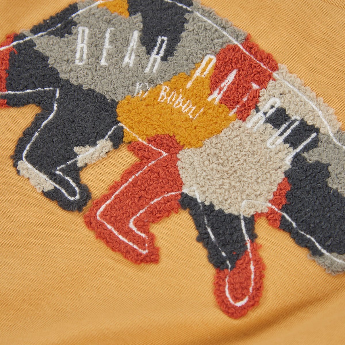 T-shirt garçon en maille à imprimé ours jaune, BOBOLI