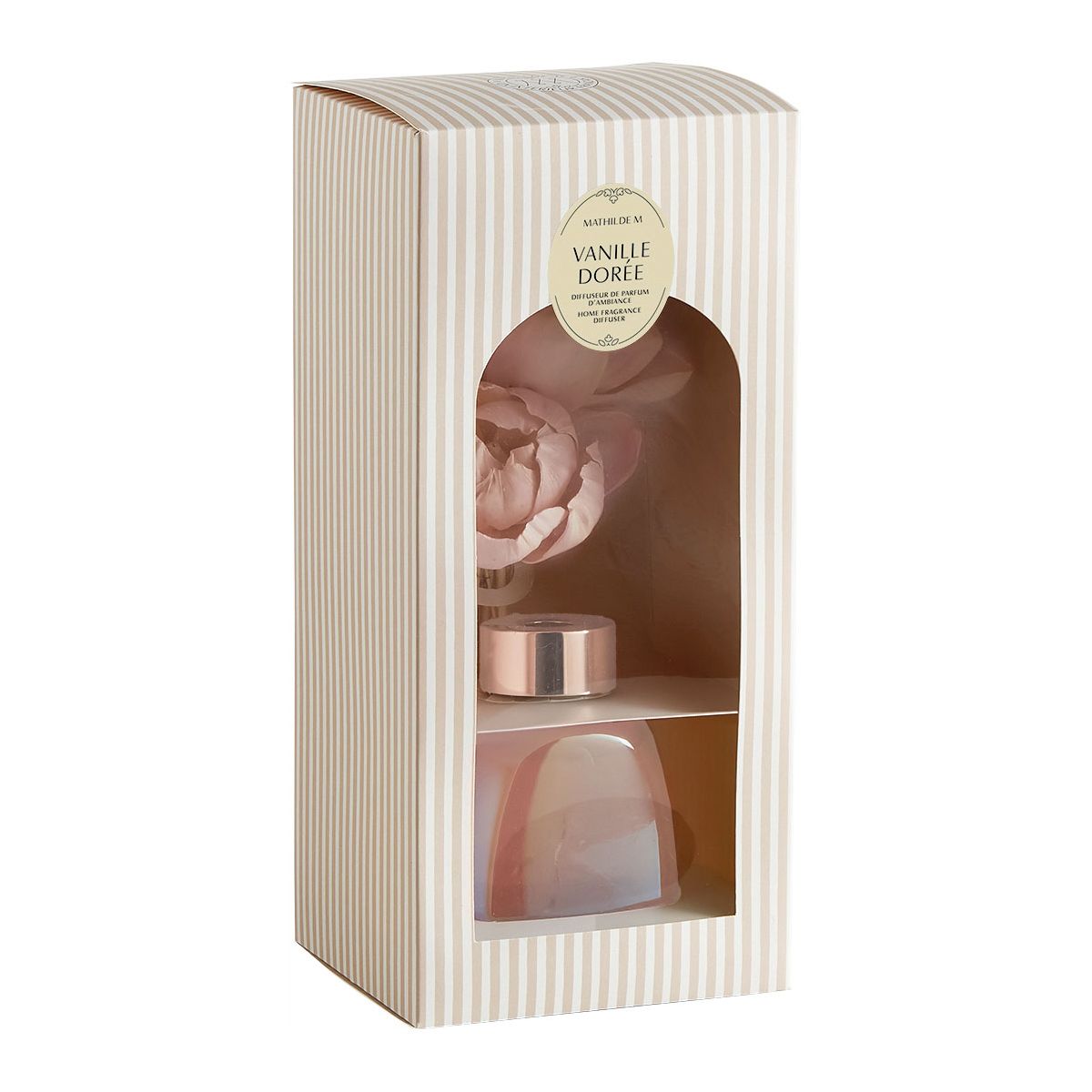 Diffuseur de parfum d'ambiance 180 ml - Vanille Dorée rose, MATHILDE M
